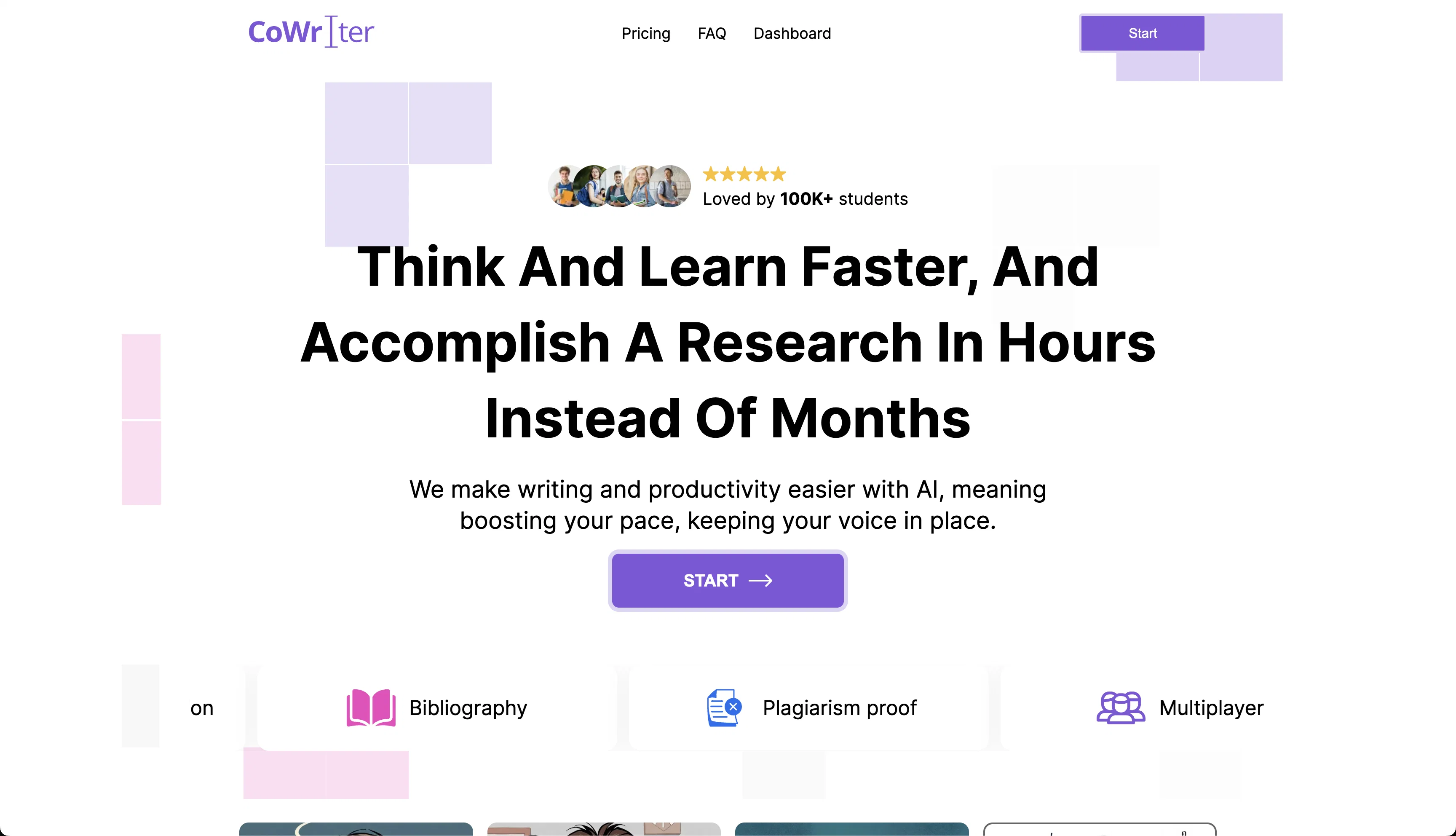 CoWriter AI website