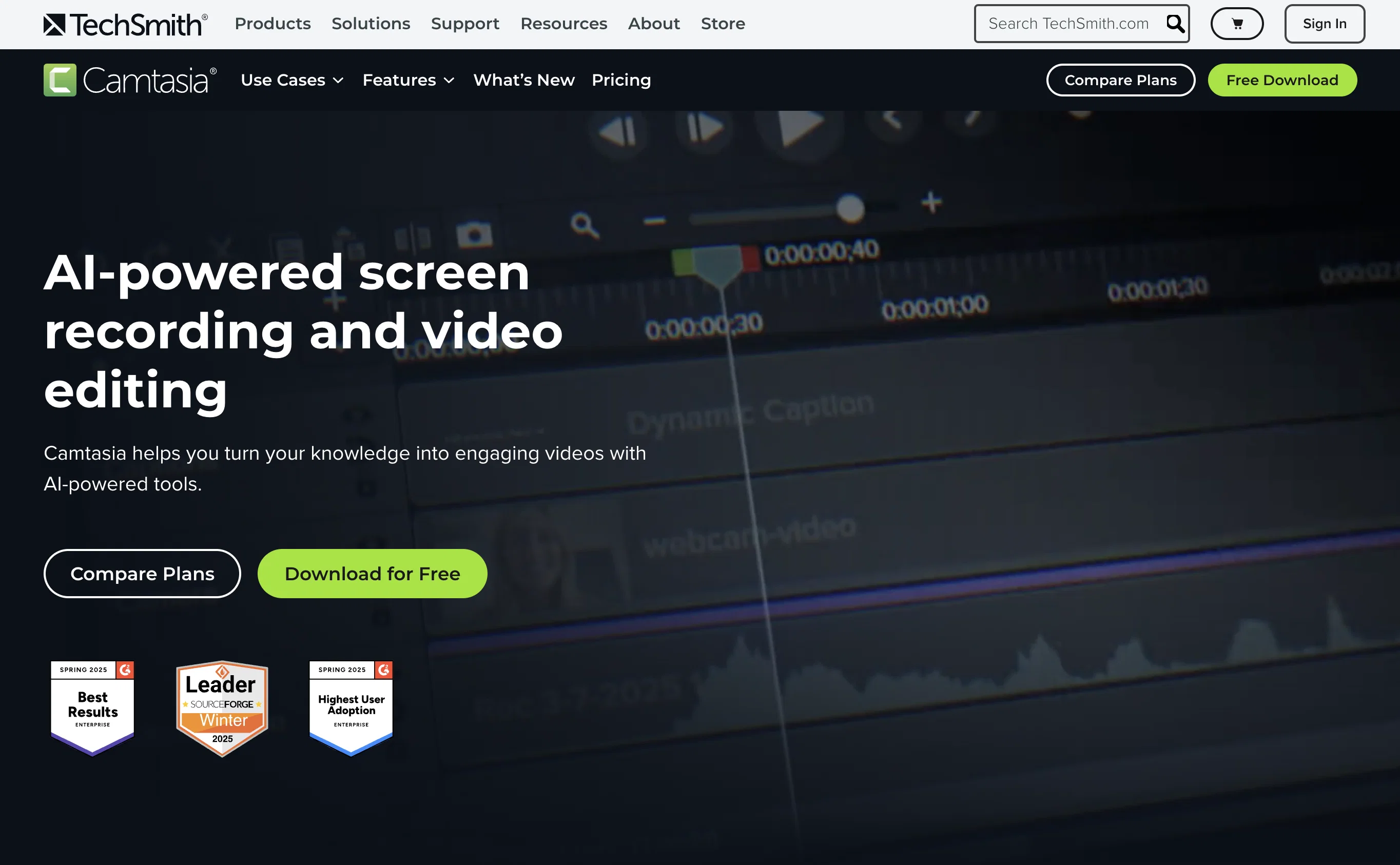 Camtasia website