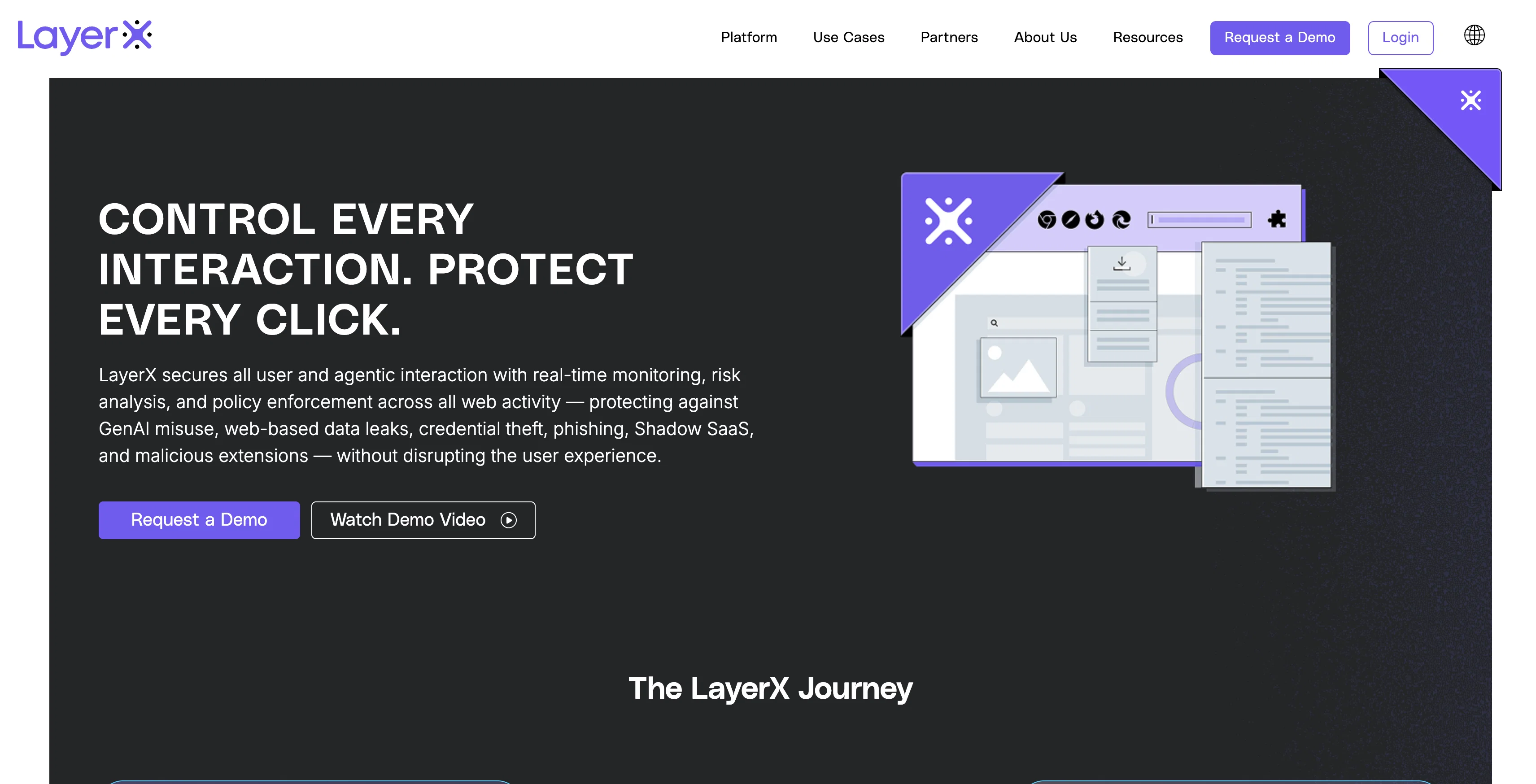 LayerX website
