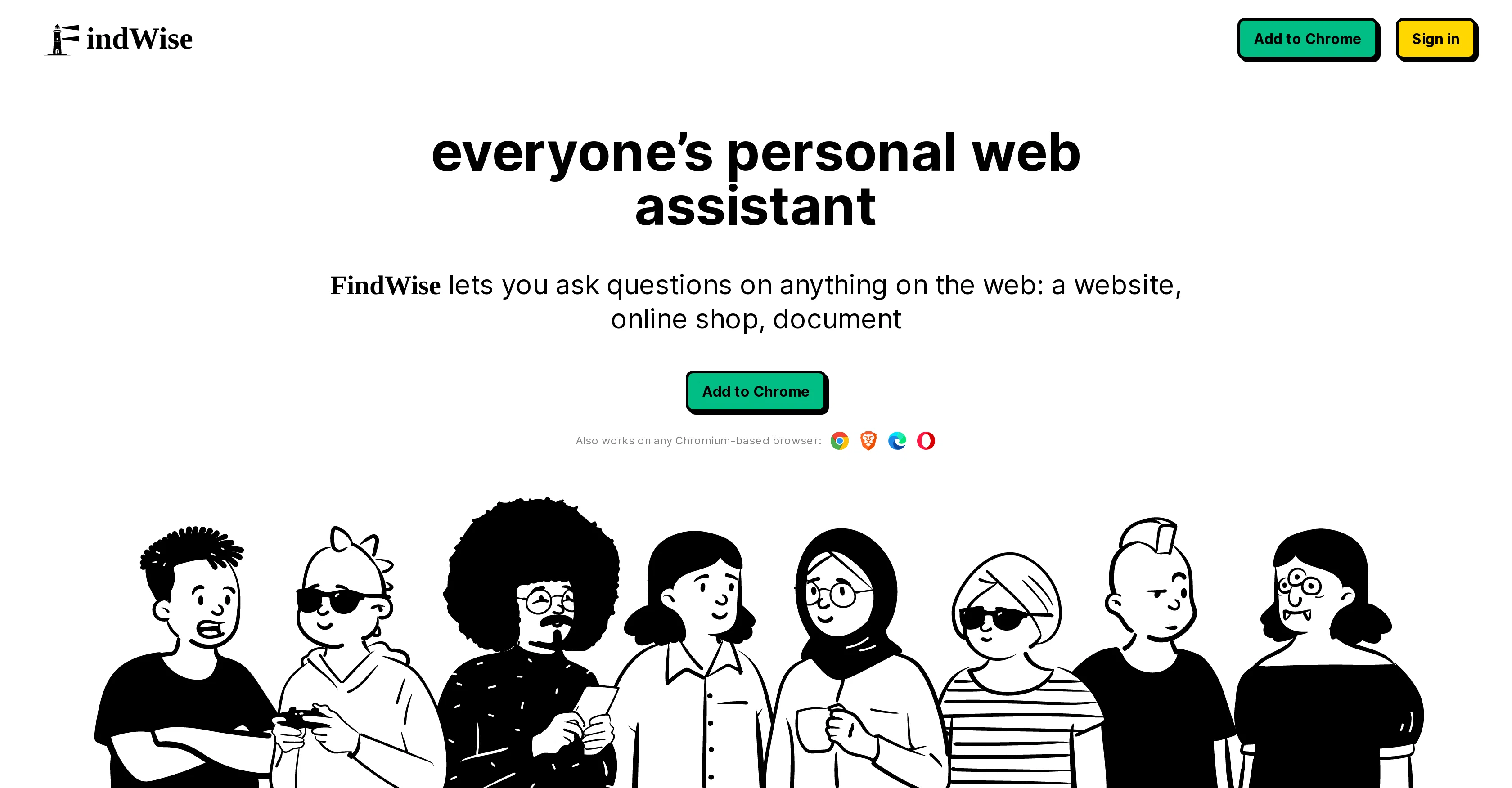 FindWise for Chrome website