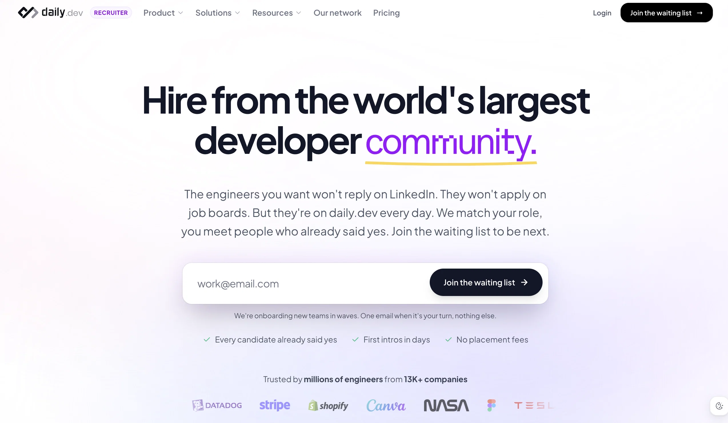 daily.dev Recruiter website