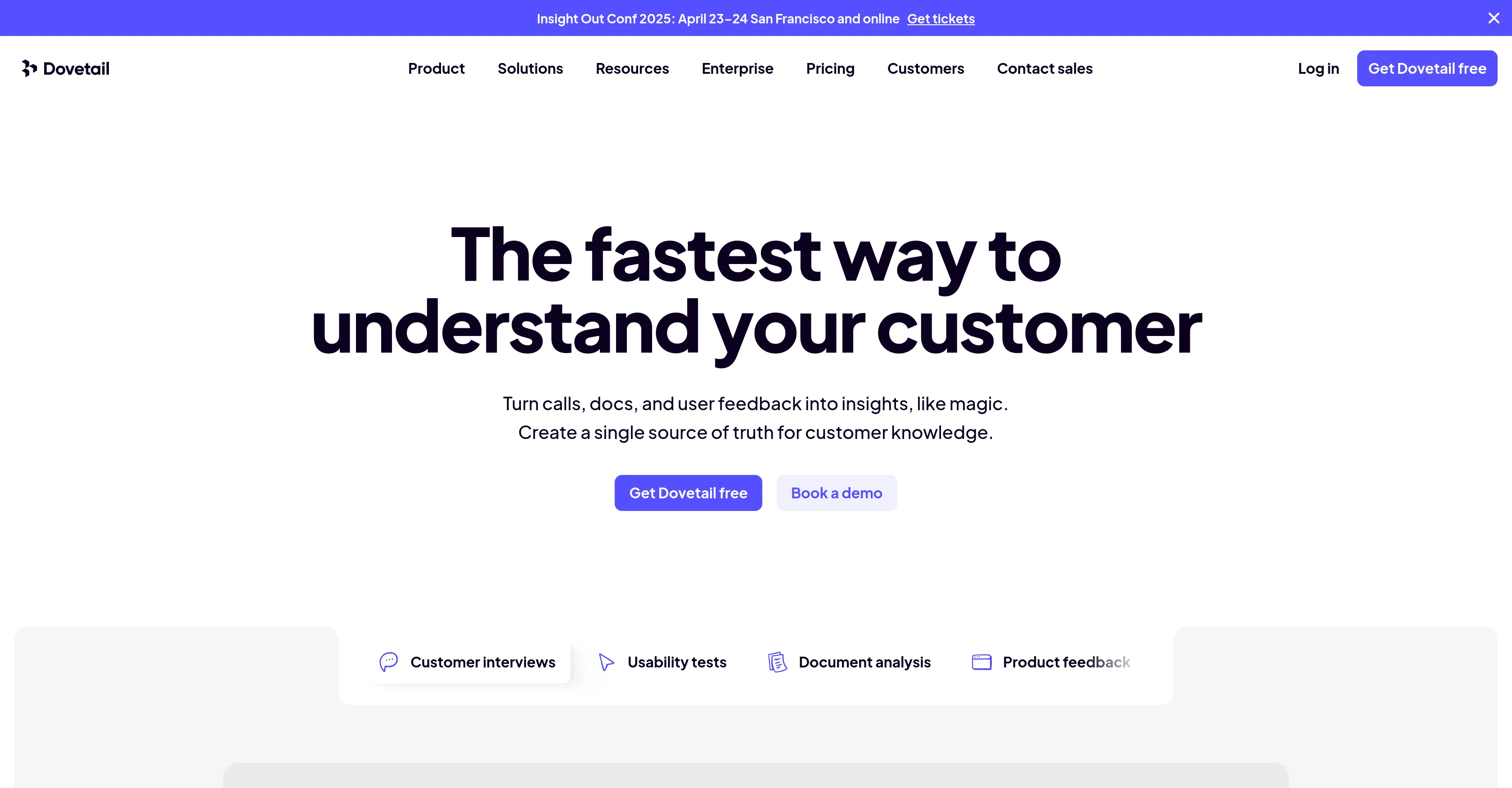 Dovetail website