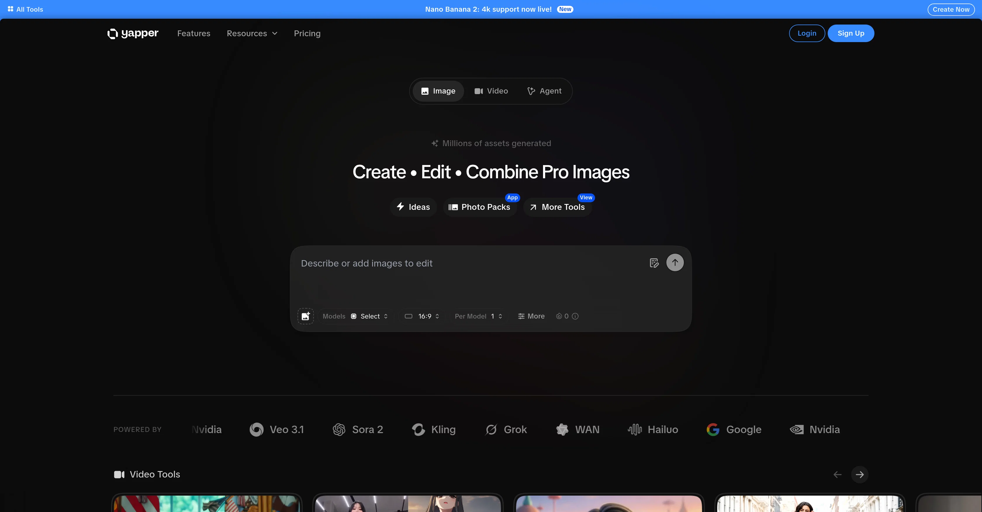 Yapper - AI Content Studio website