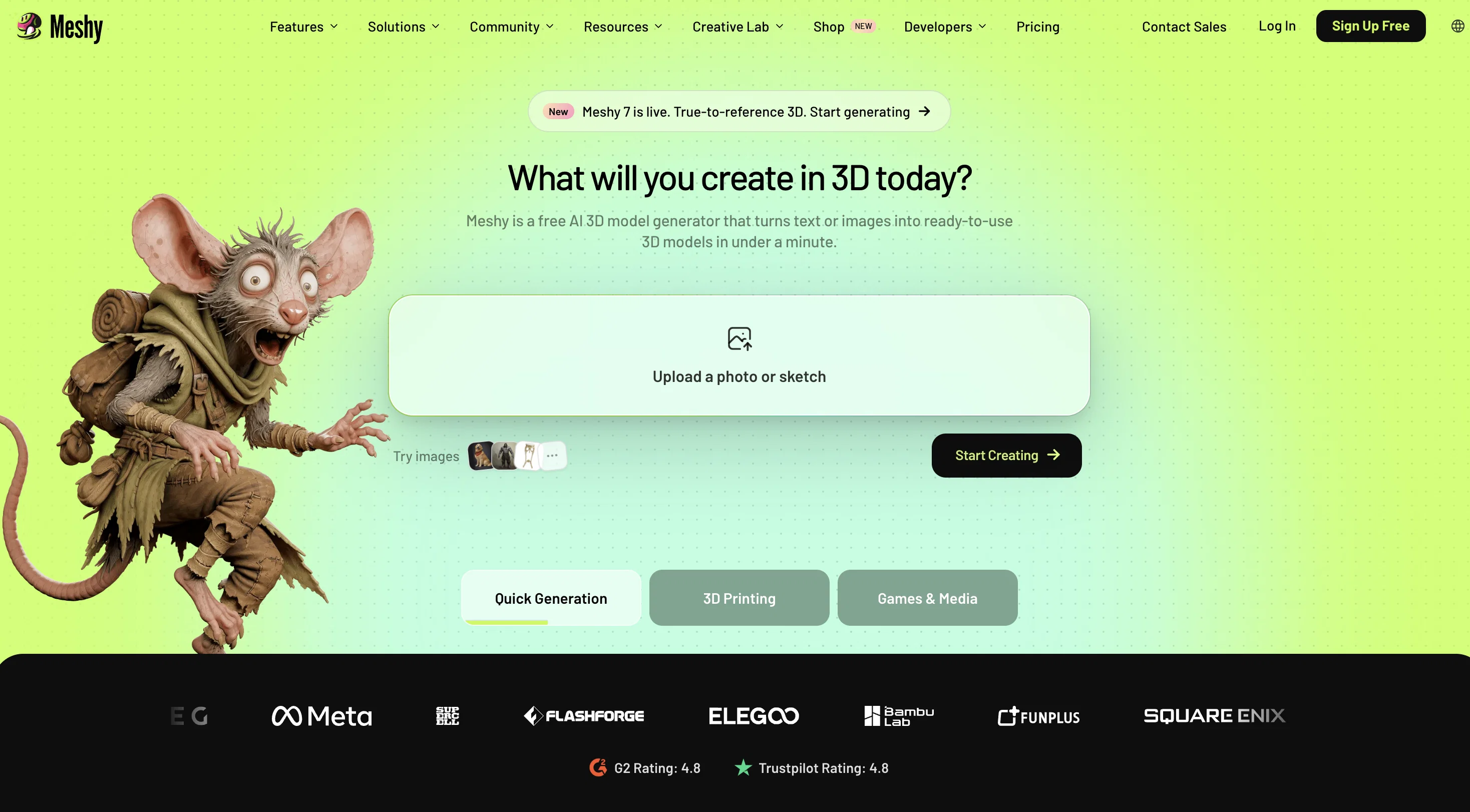 Meshy website
