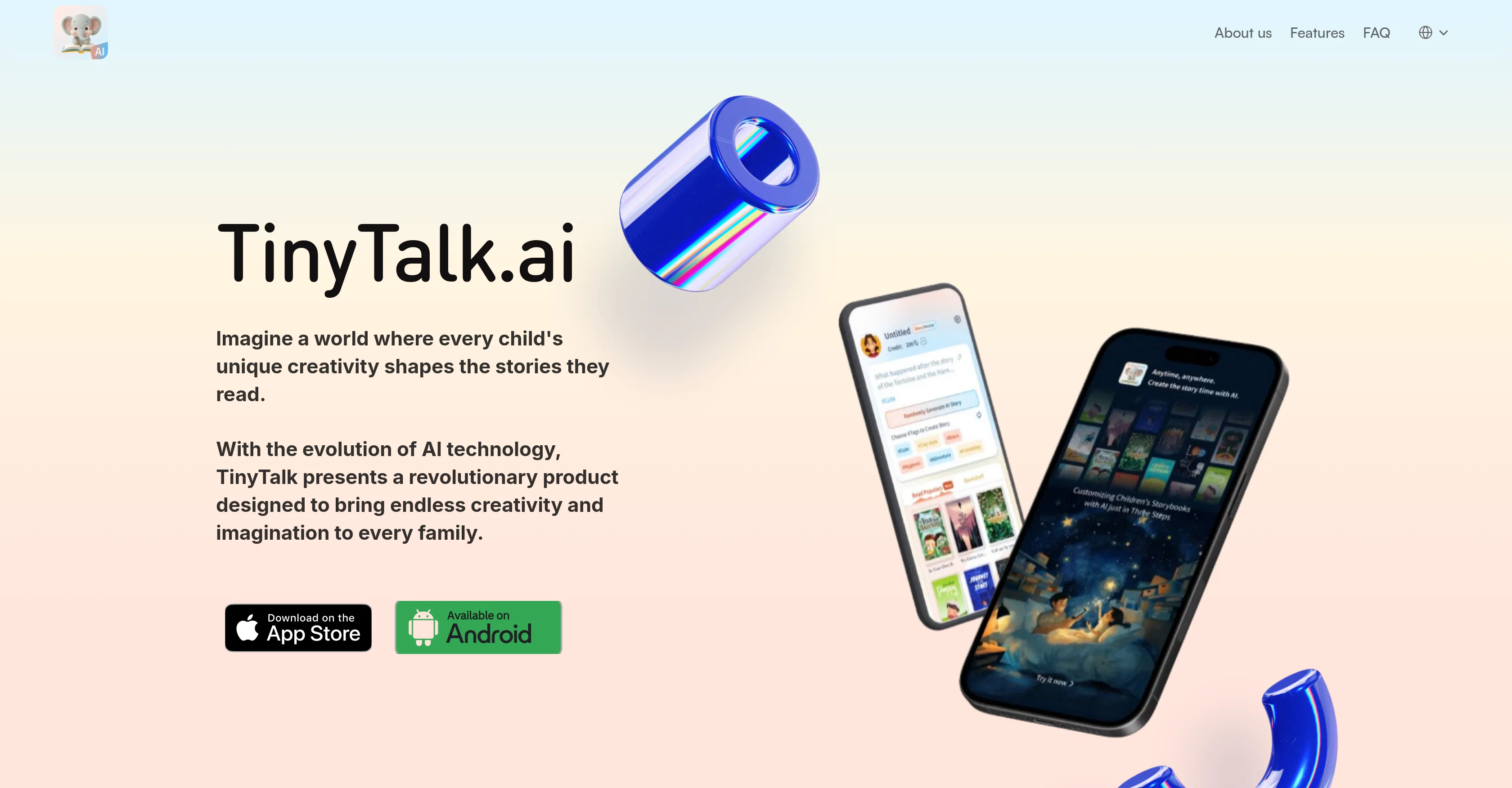 TinyTalk.AI website