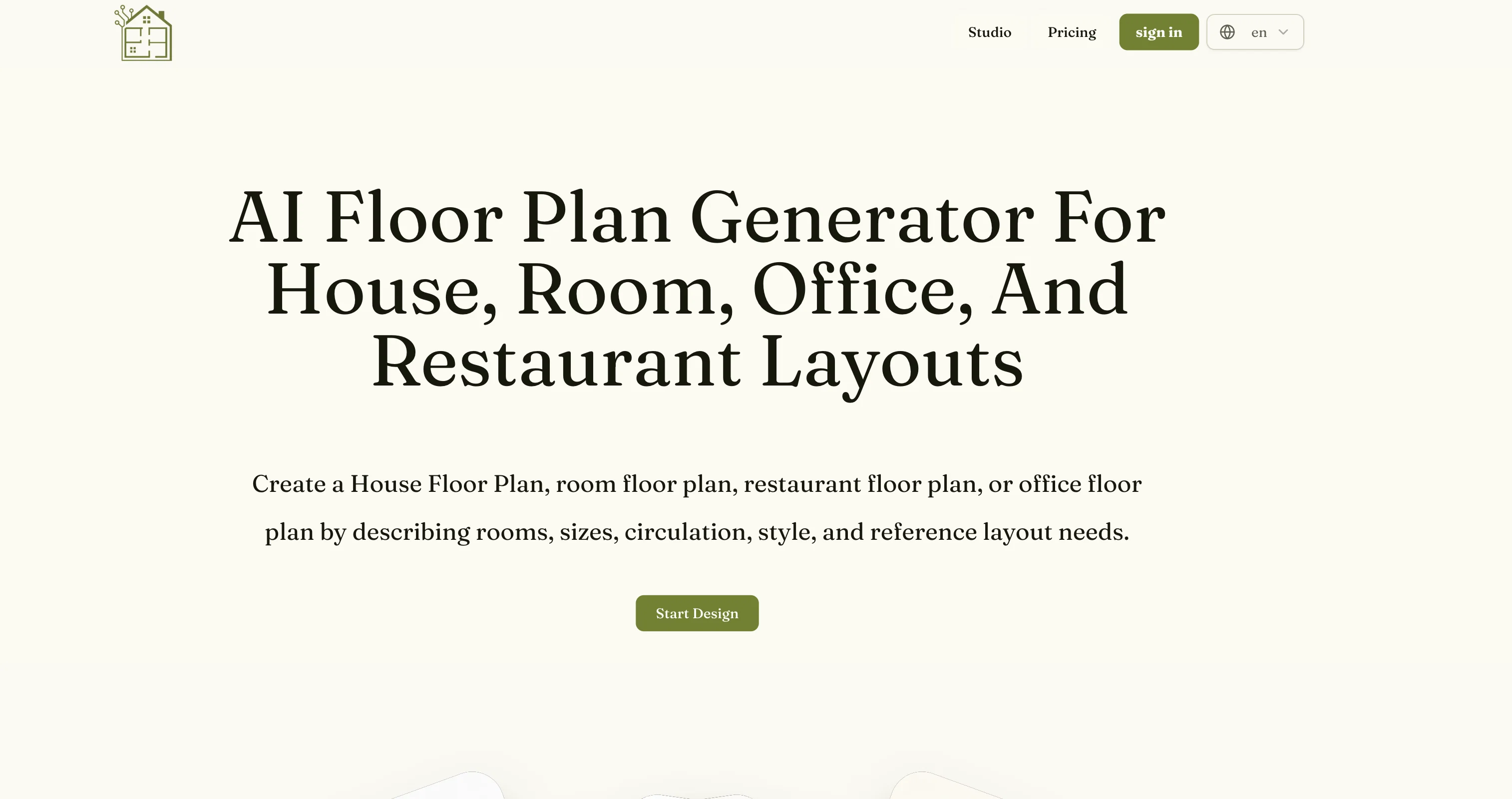 AI House Plan website