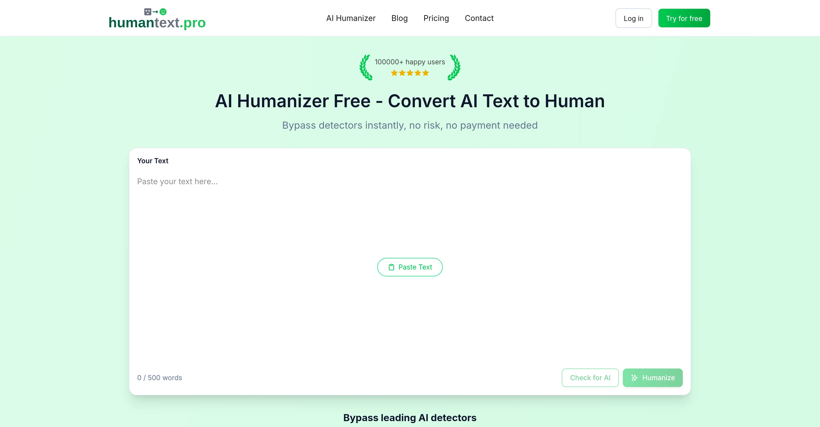 HumanText.pro website