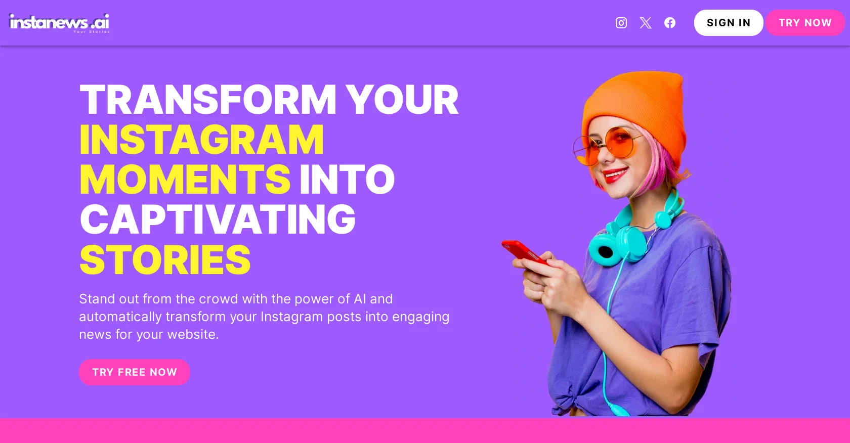 Instanews website