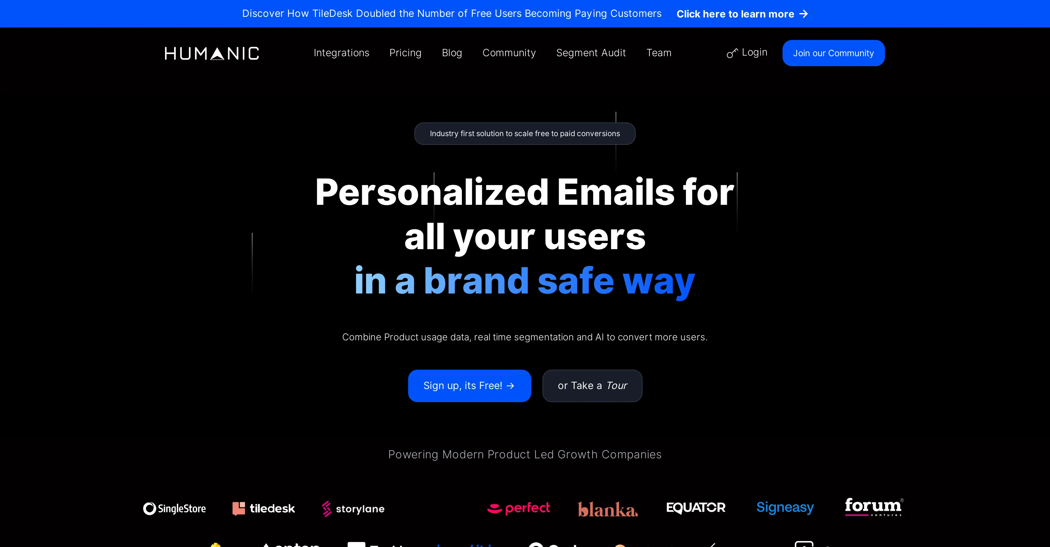 Humanic website