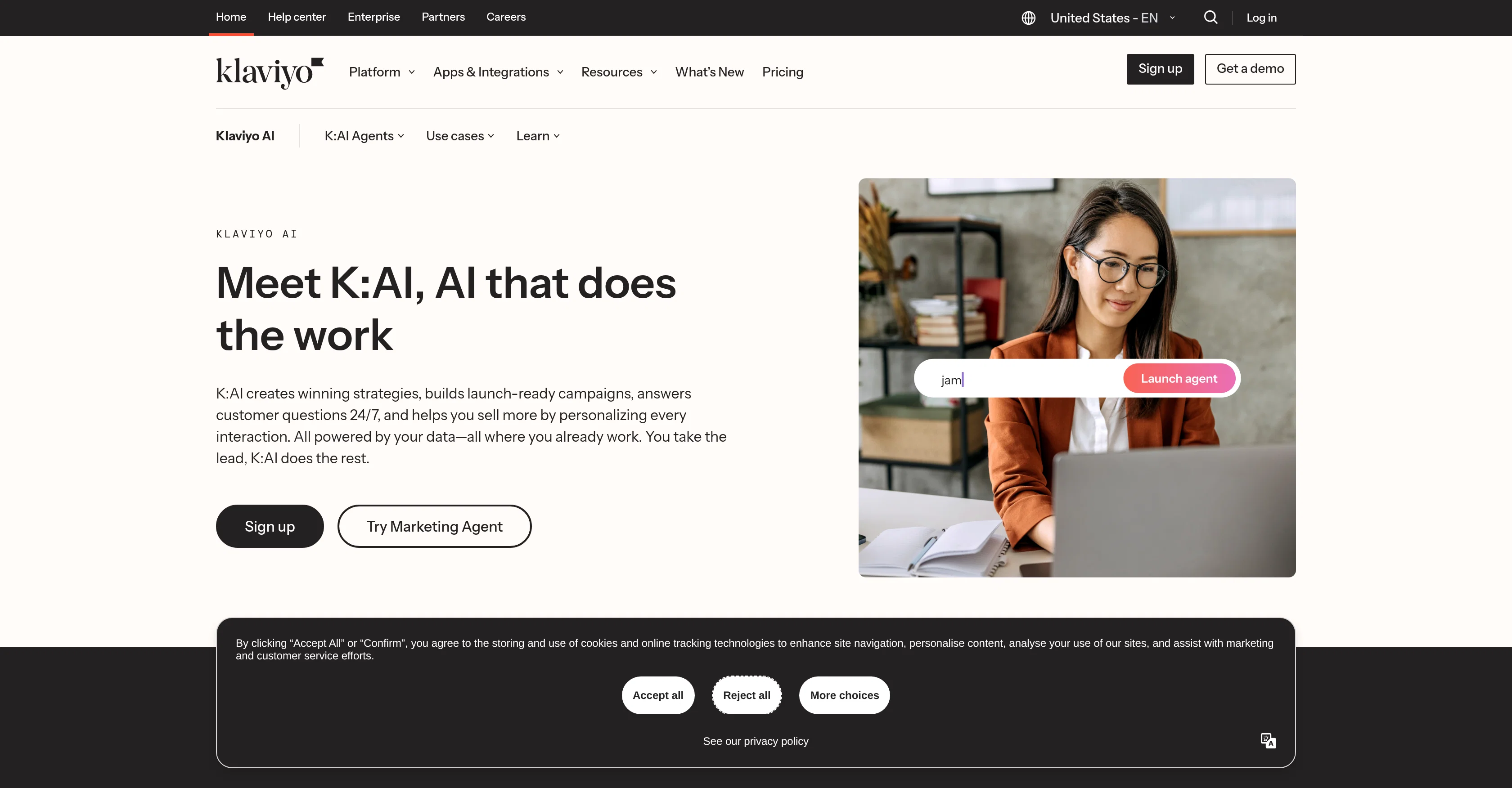 Klaviyo AI website