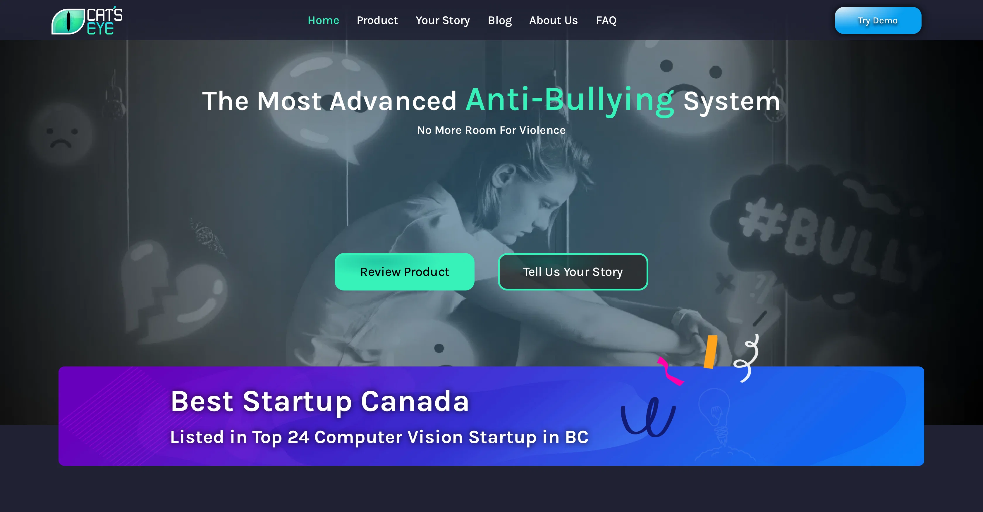The Cat's Eye Smart Systems website