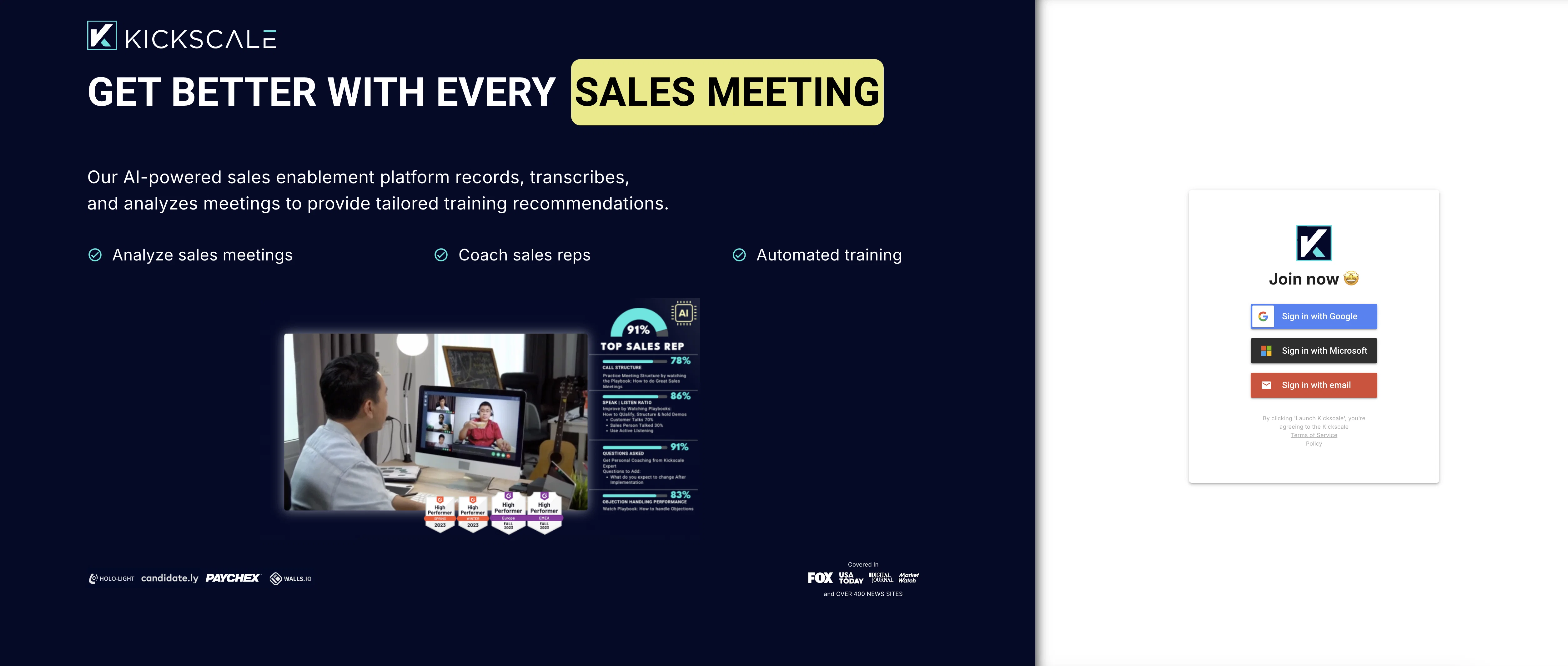 Kickscale website