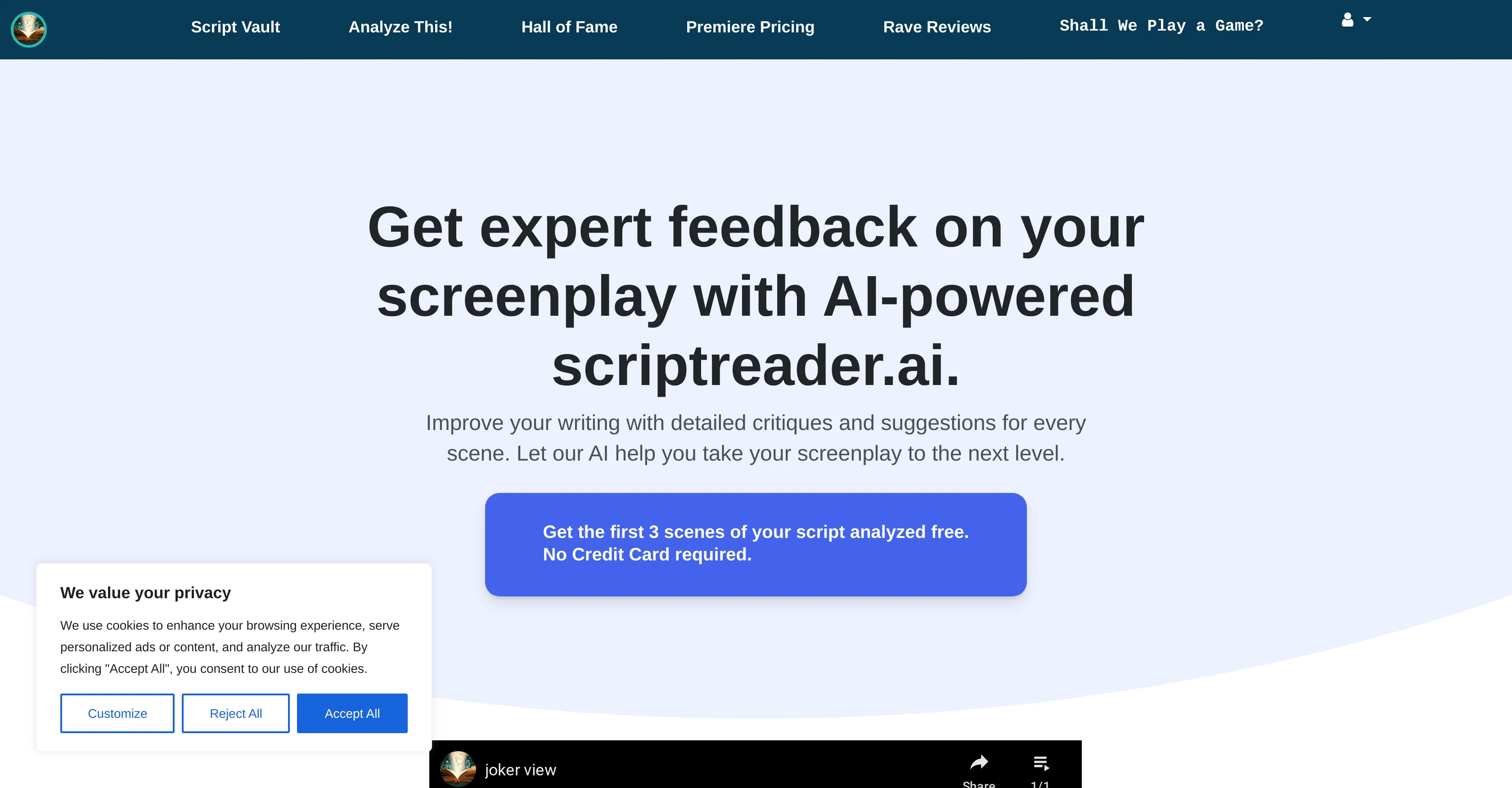 Scriptreader website