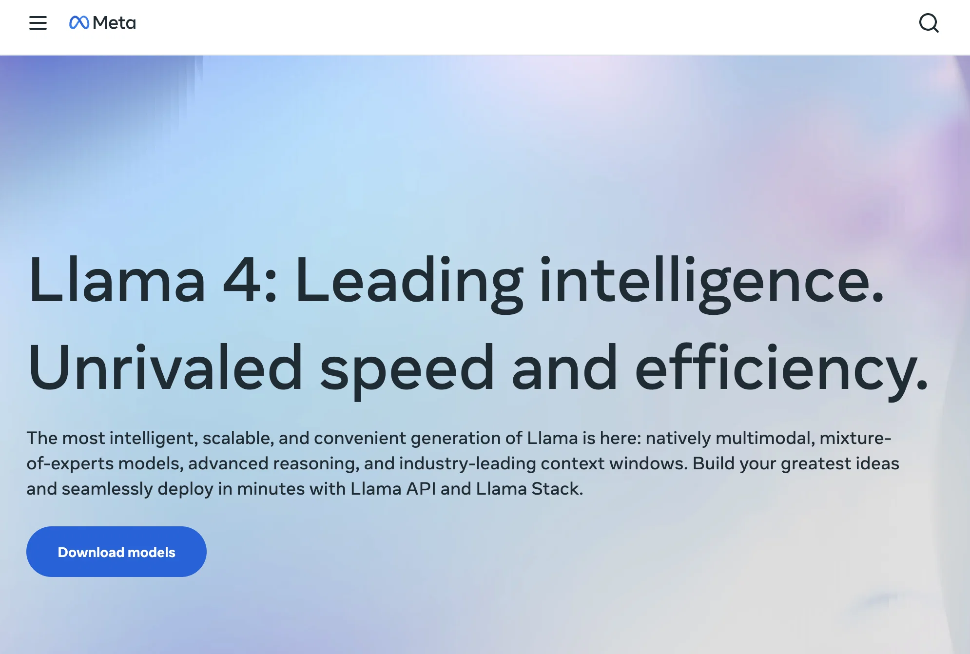 LLaMA website