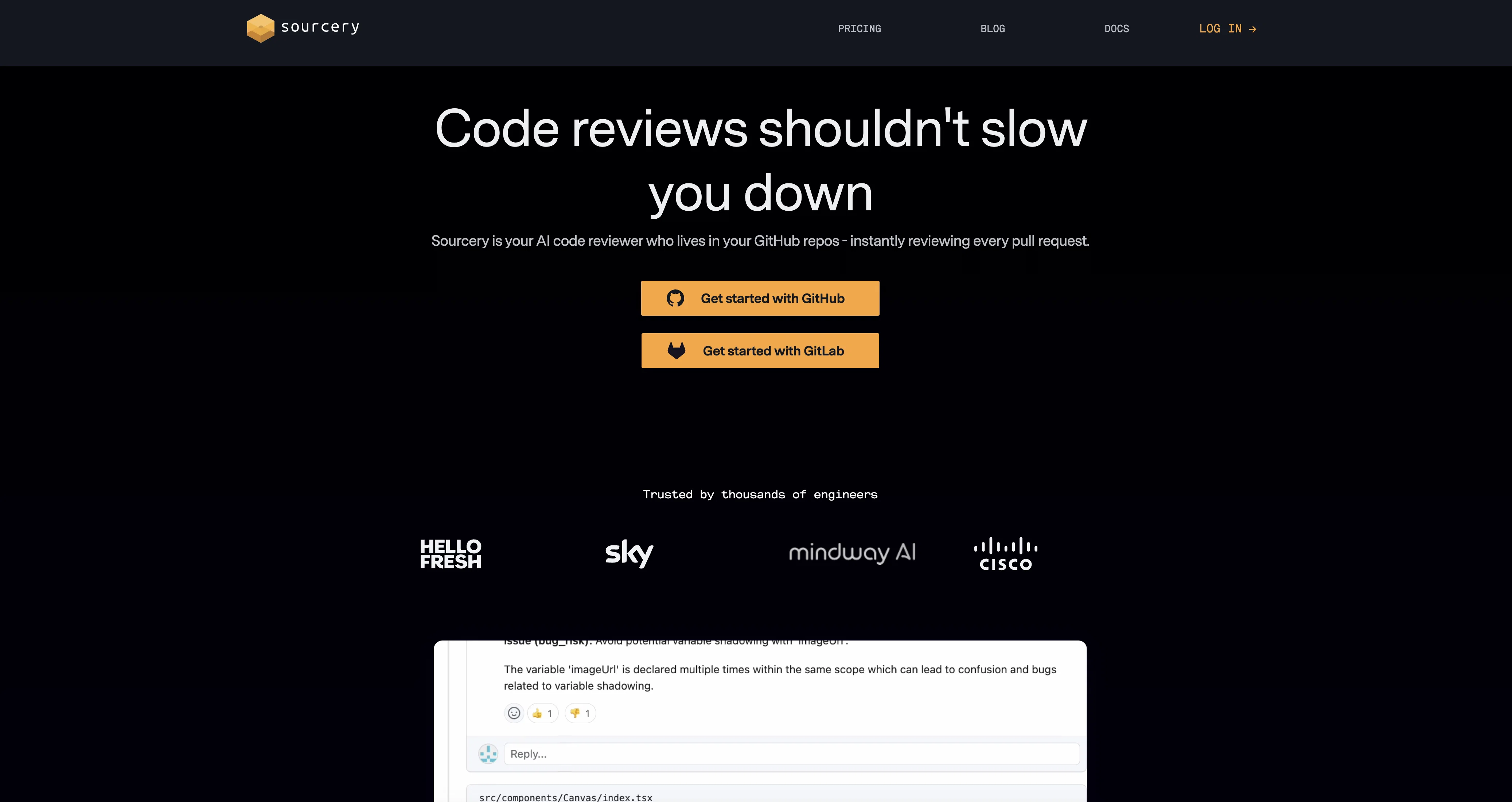Sourcery website