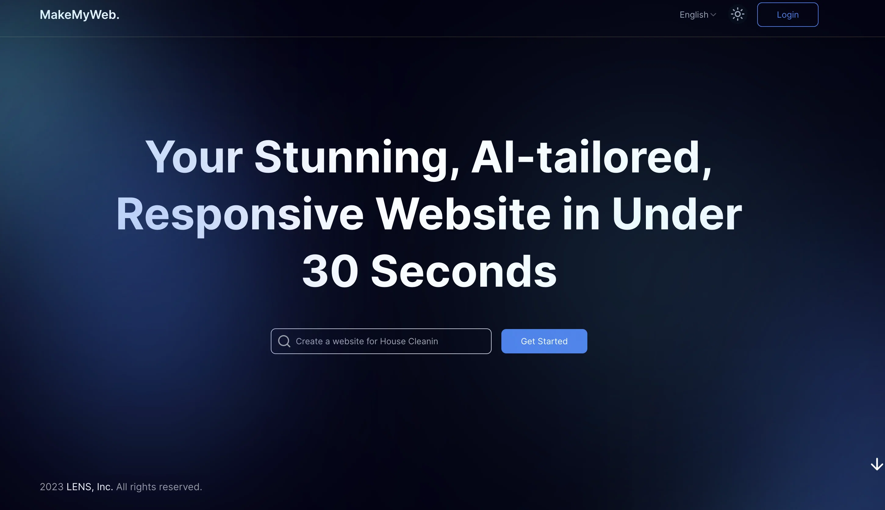 MakeMyWeb website