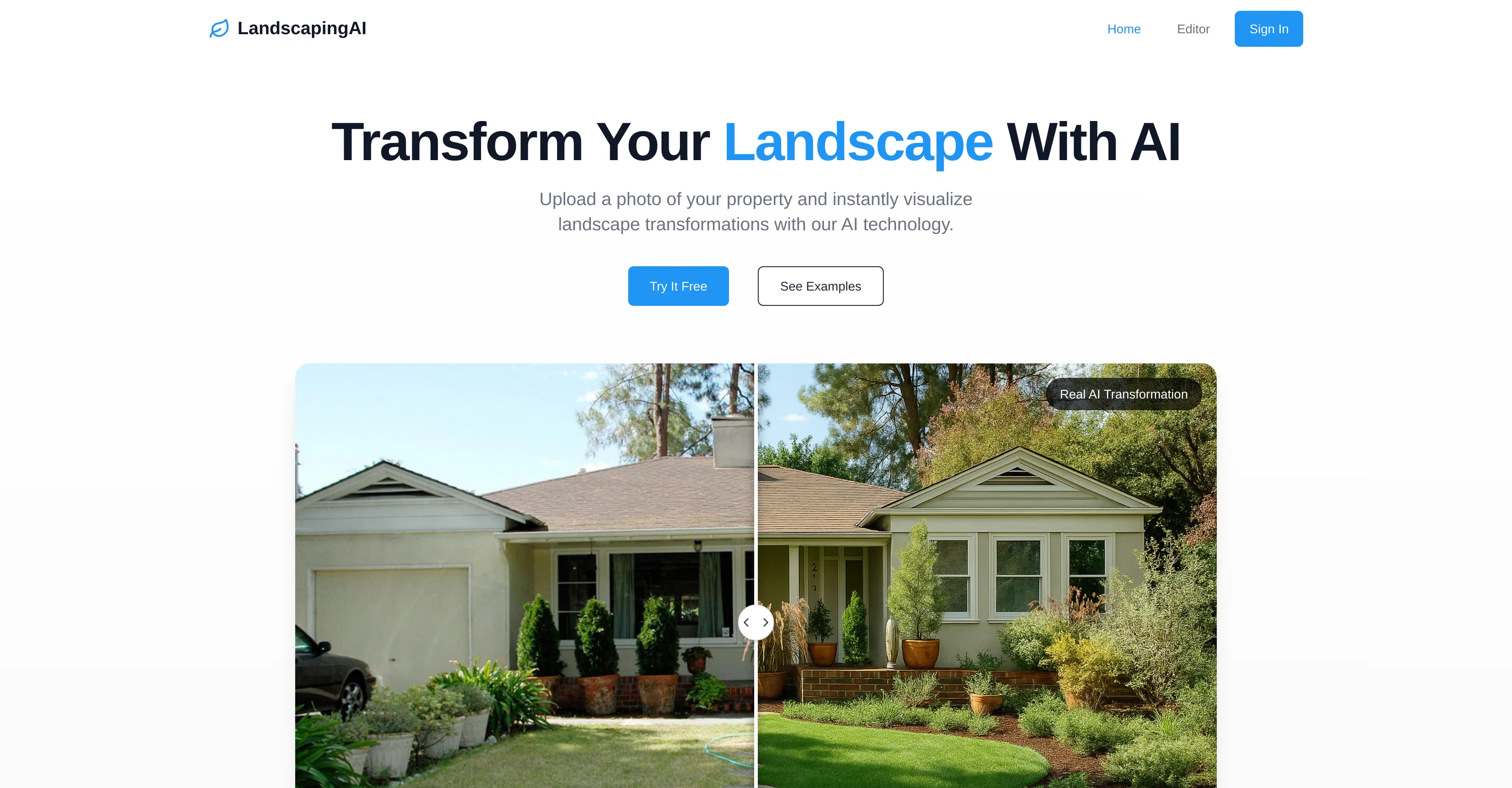 LandscapingAI website