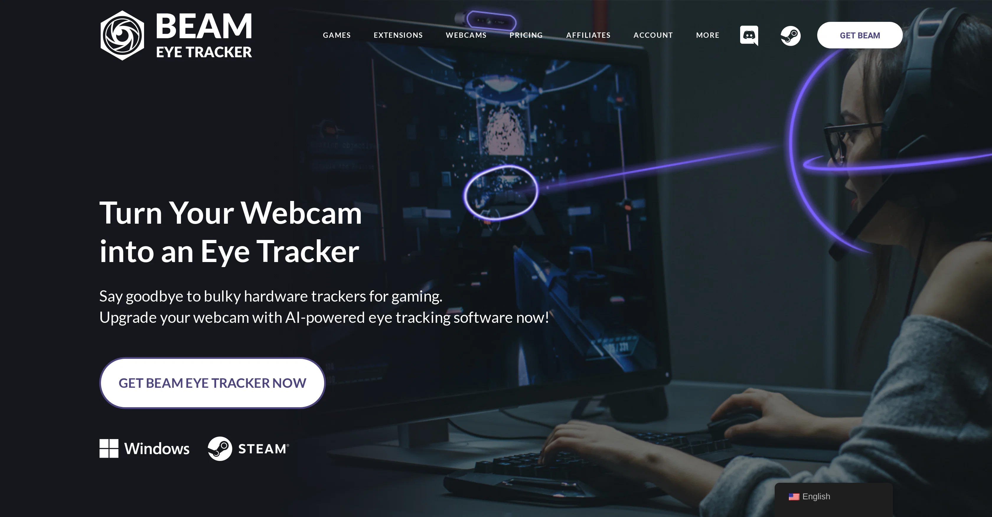 Beam Eye Tracker website