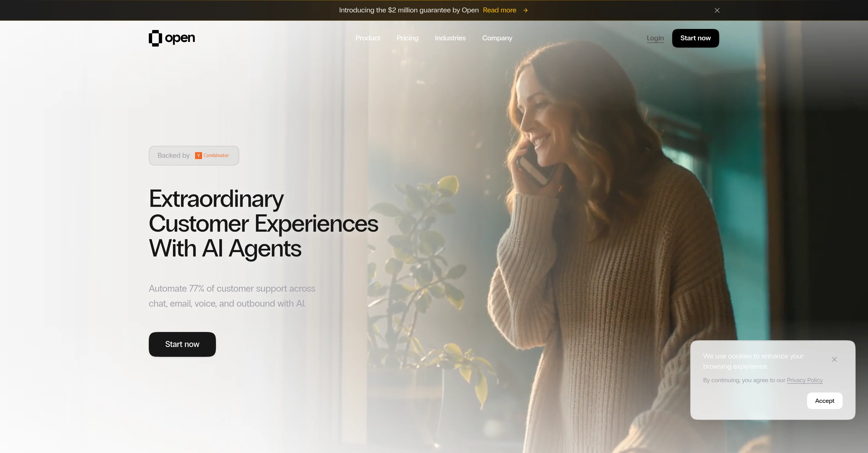 Open website