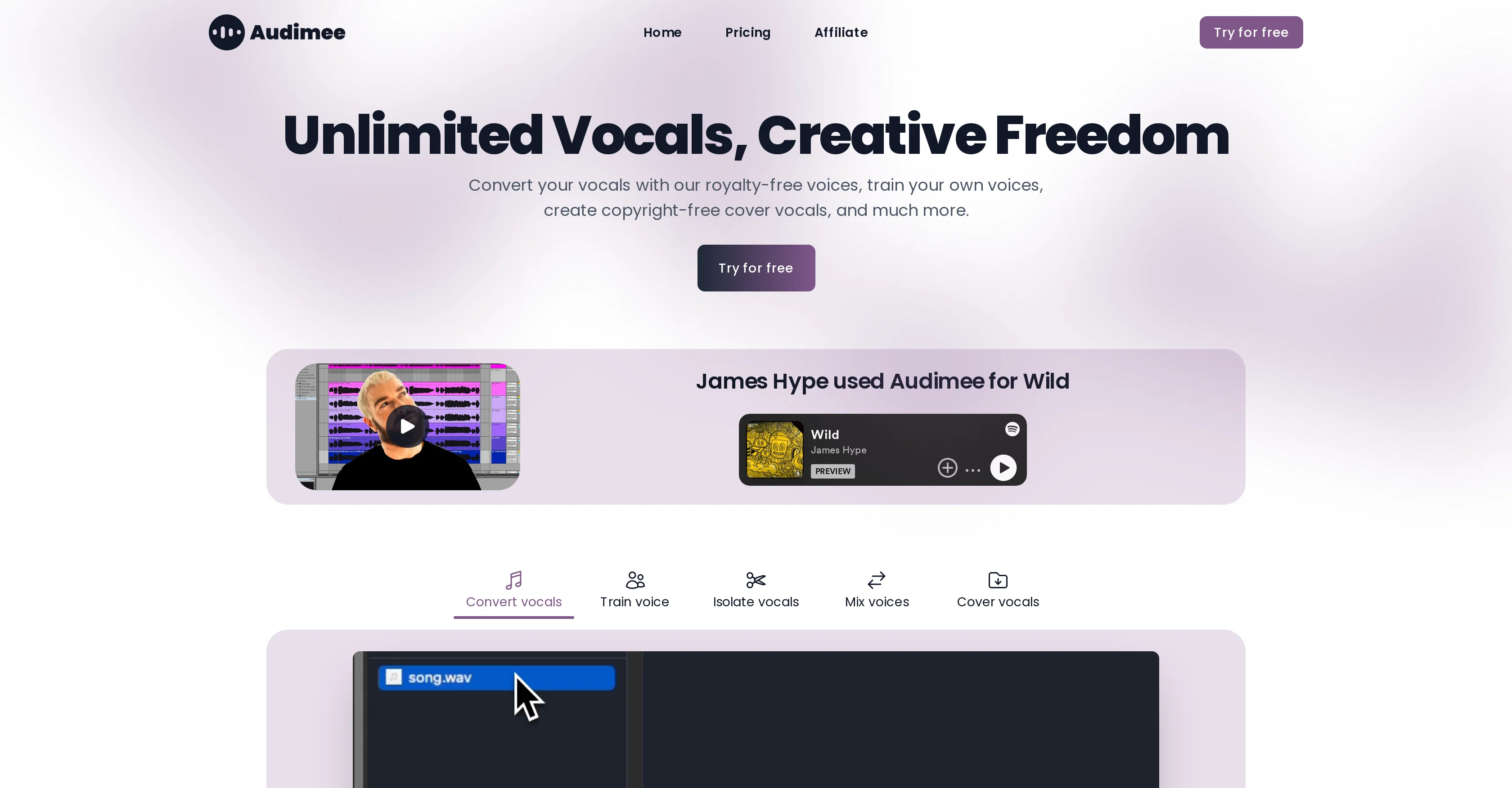 Audimee website