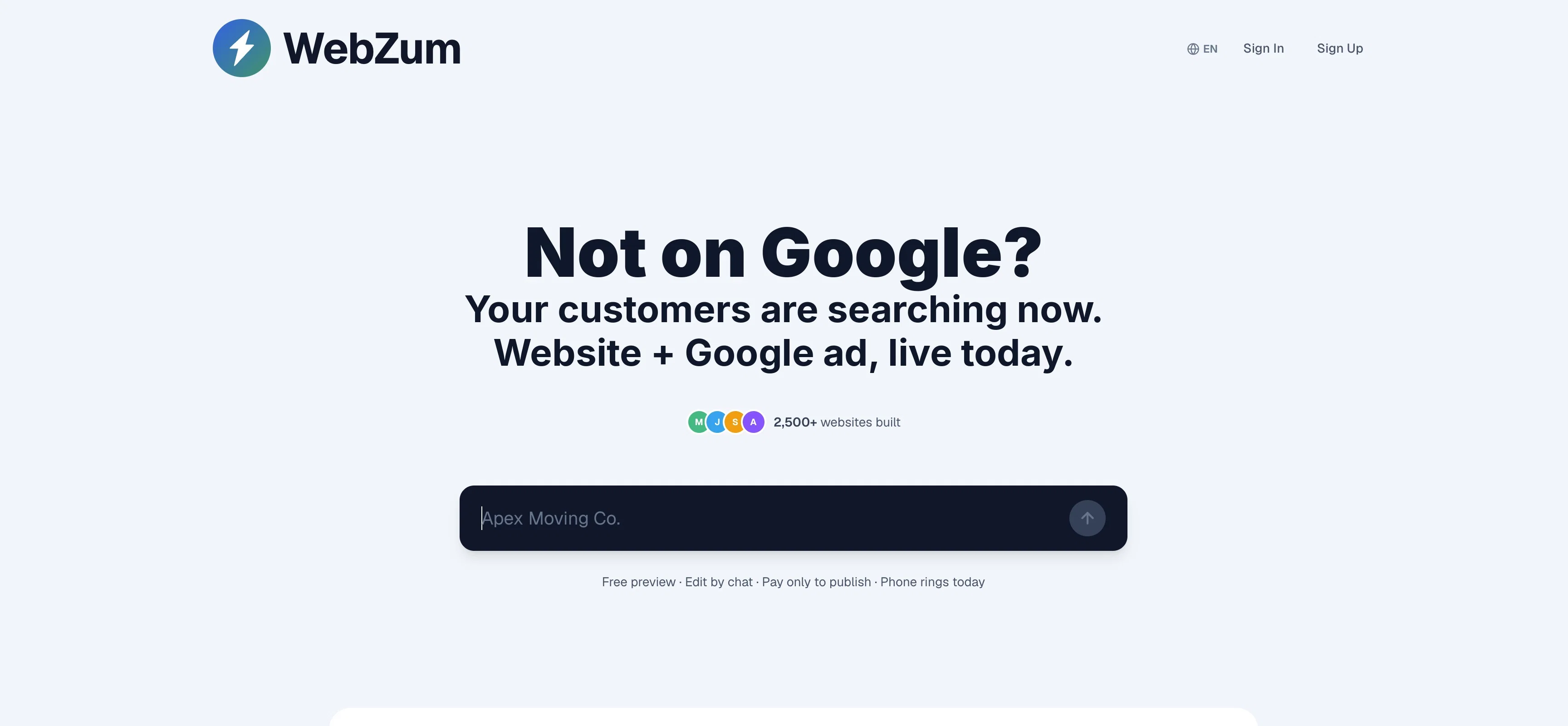 WebZum website