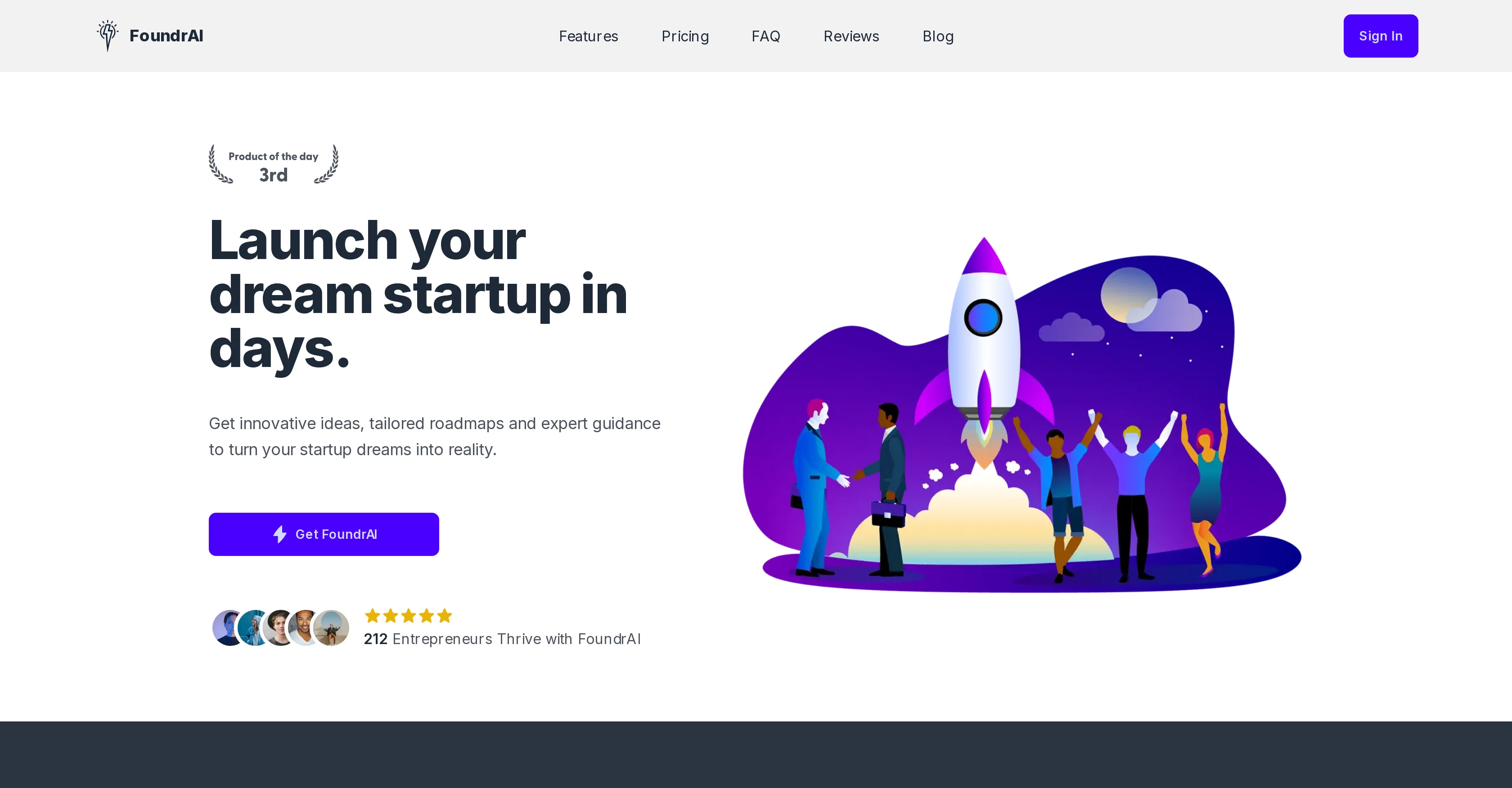 FoundrAI website