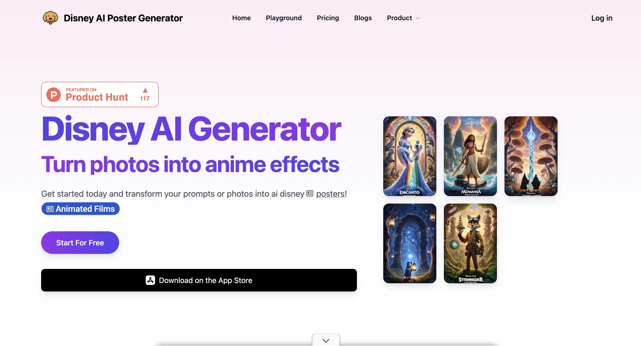 Disney AI Poster website