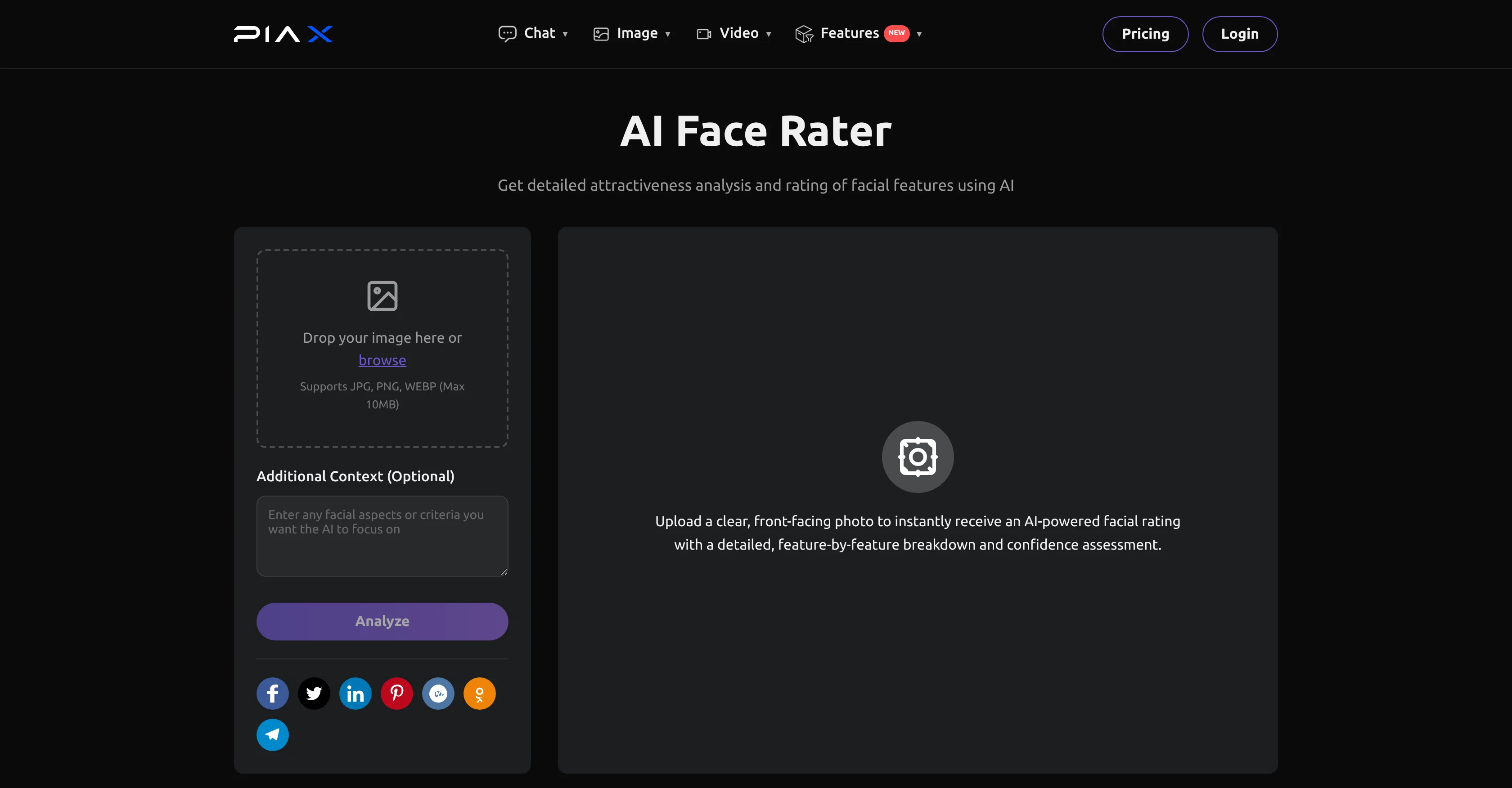 AI Face Rater website