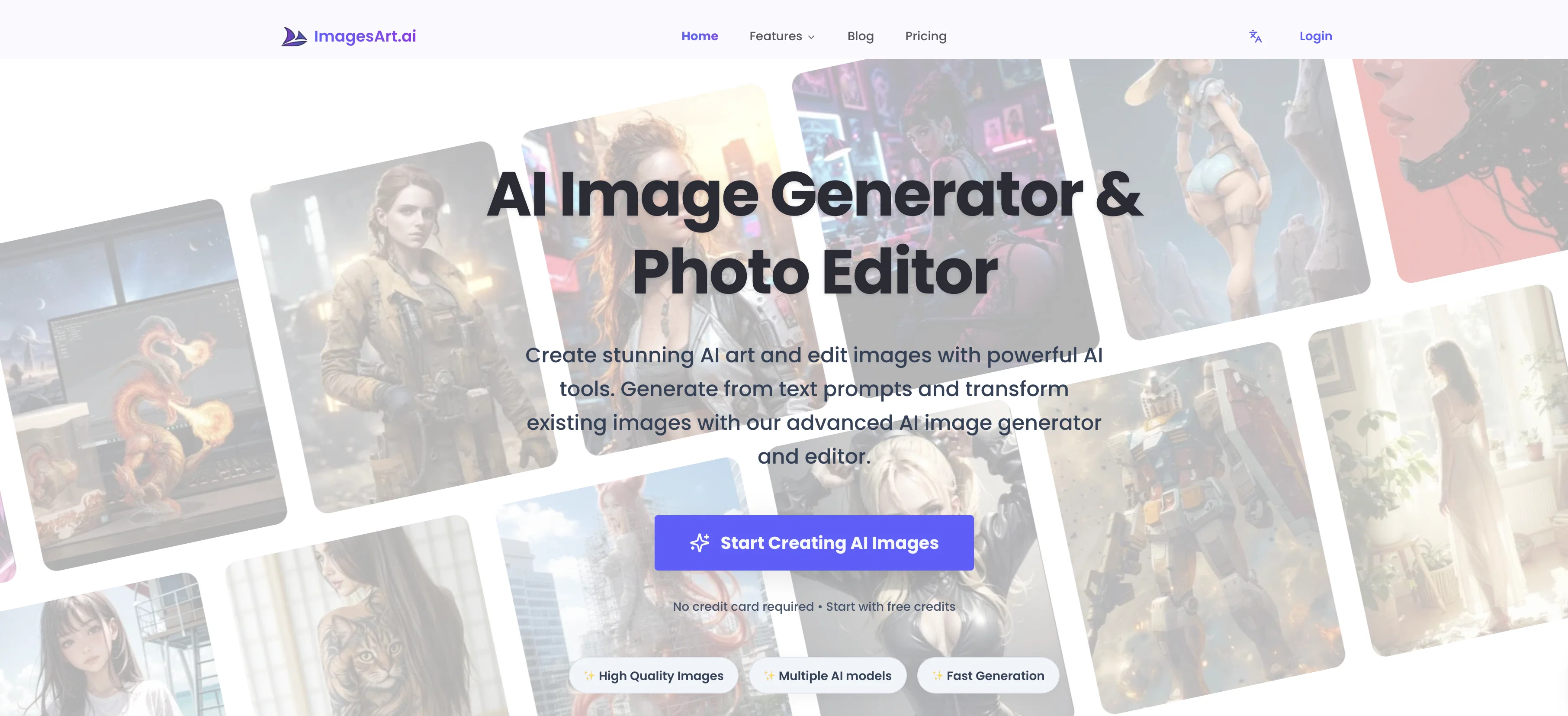 ImagesArt.ai website
