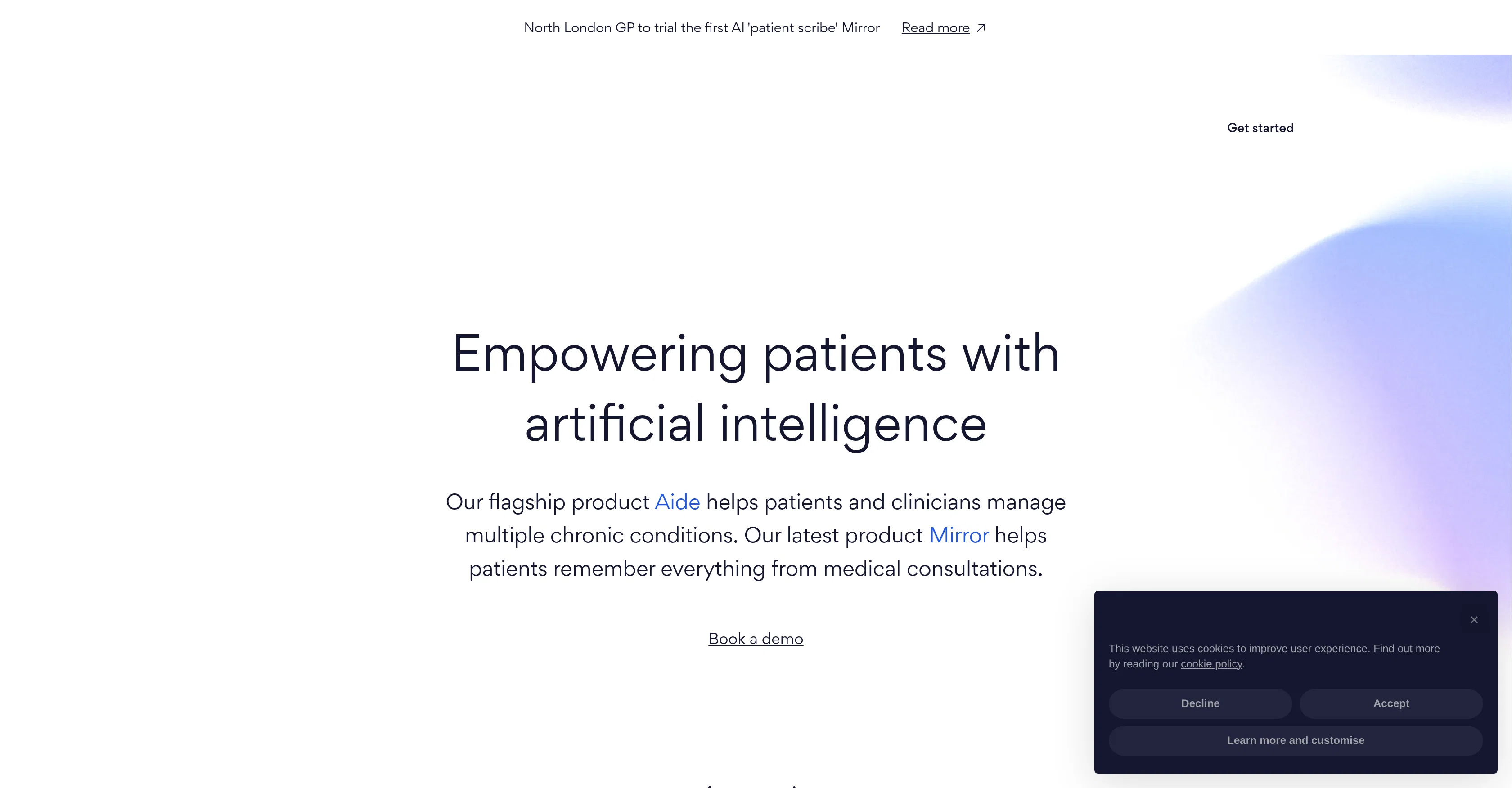 Aide Health website