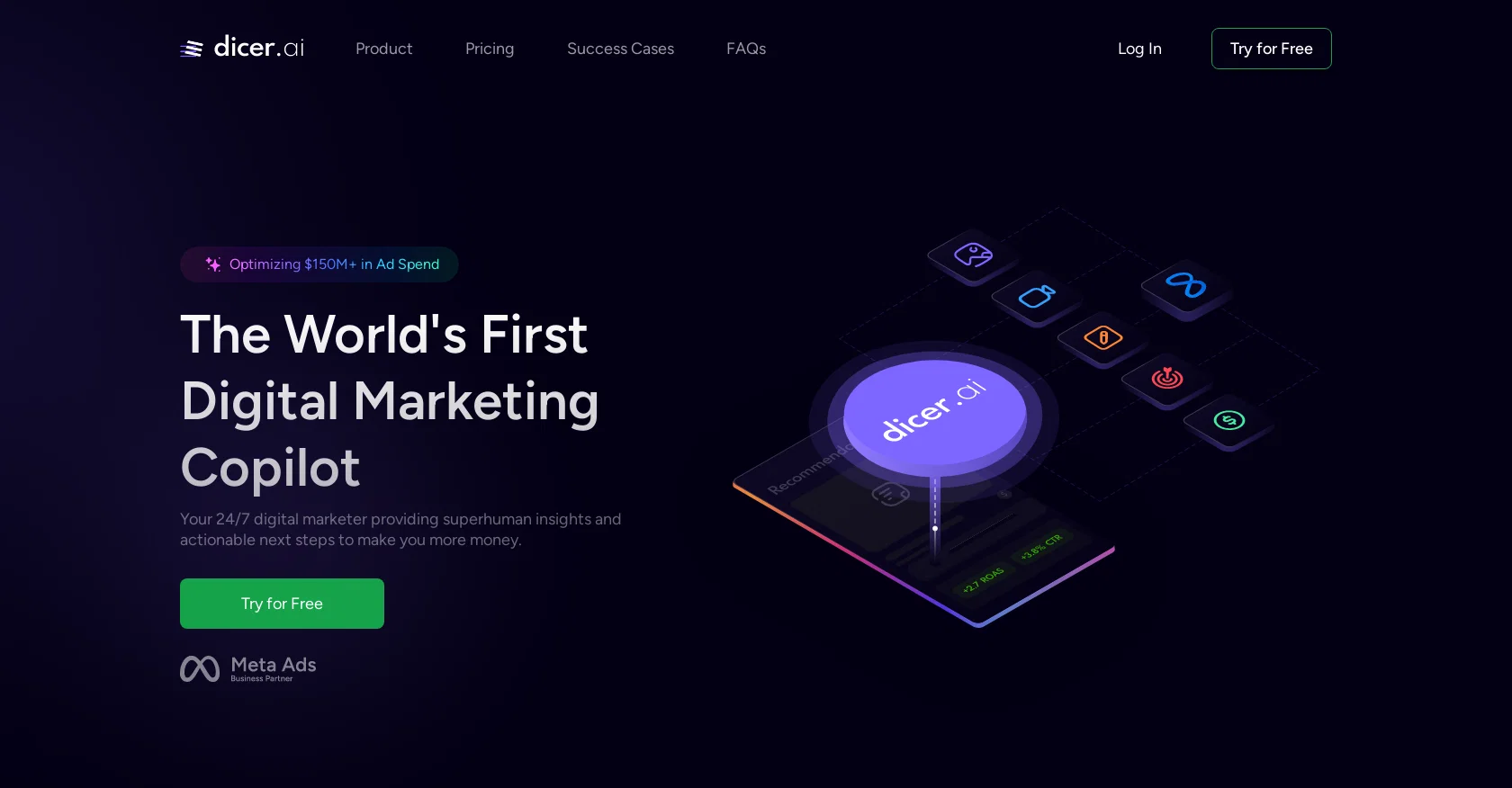 Dicer AI website