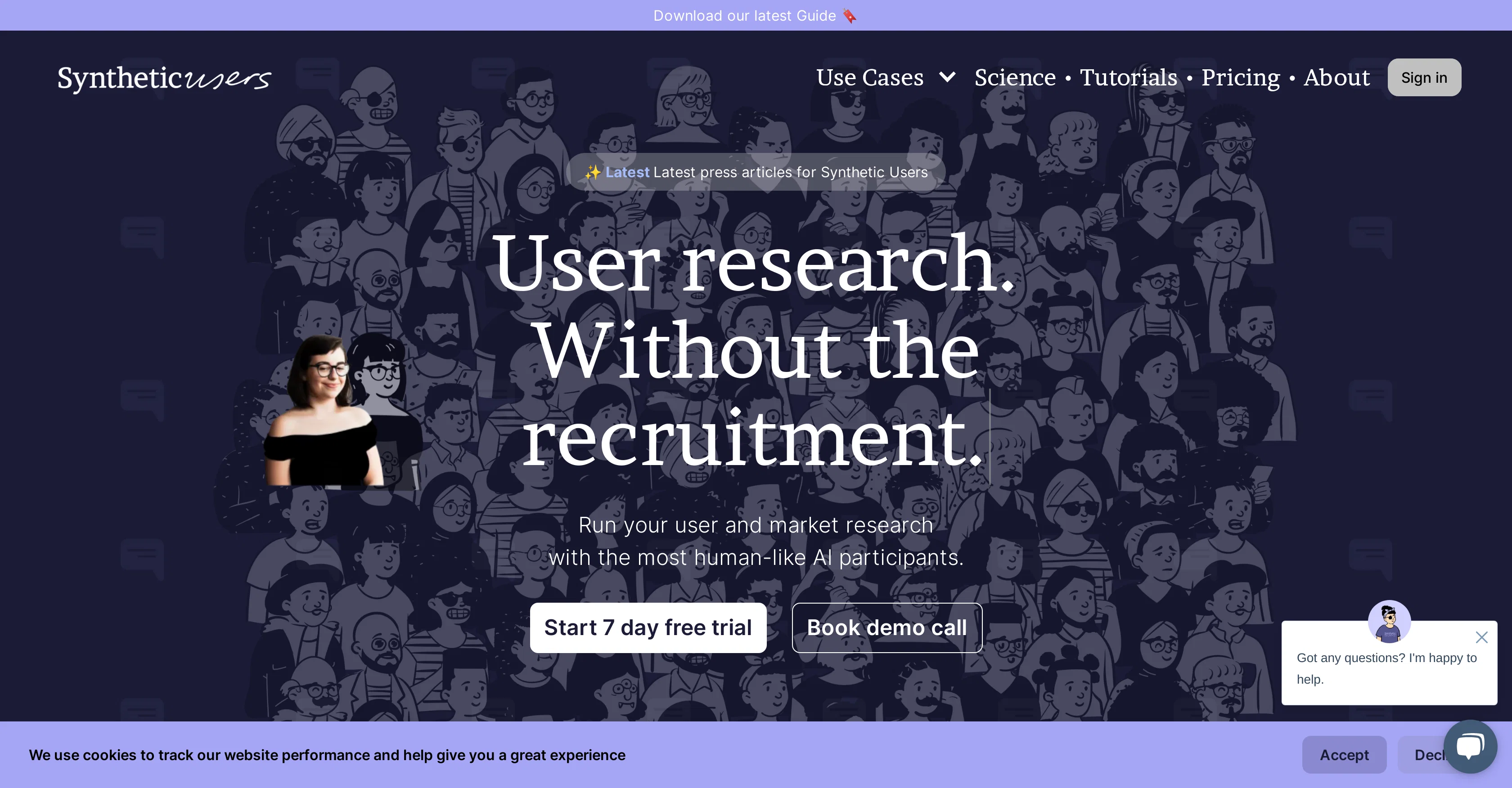 Syntheticusers website