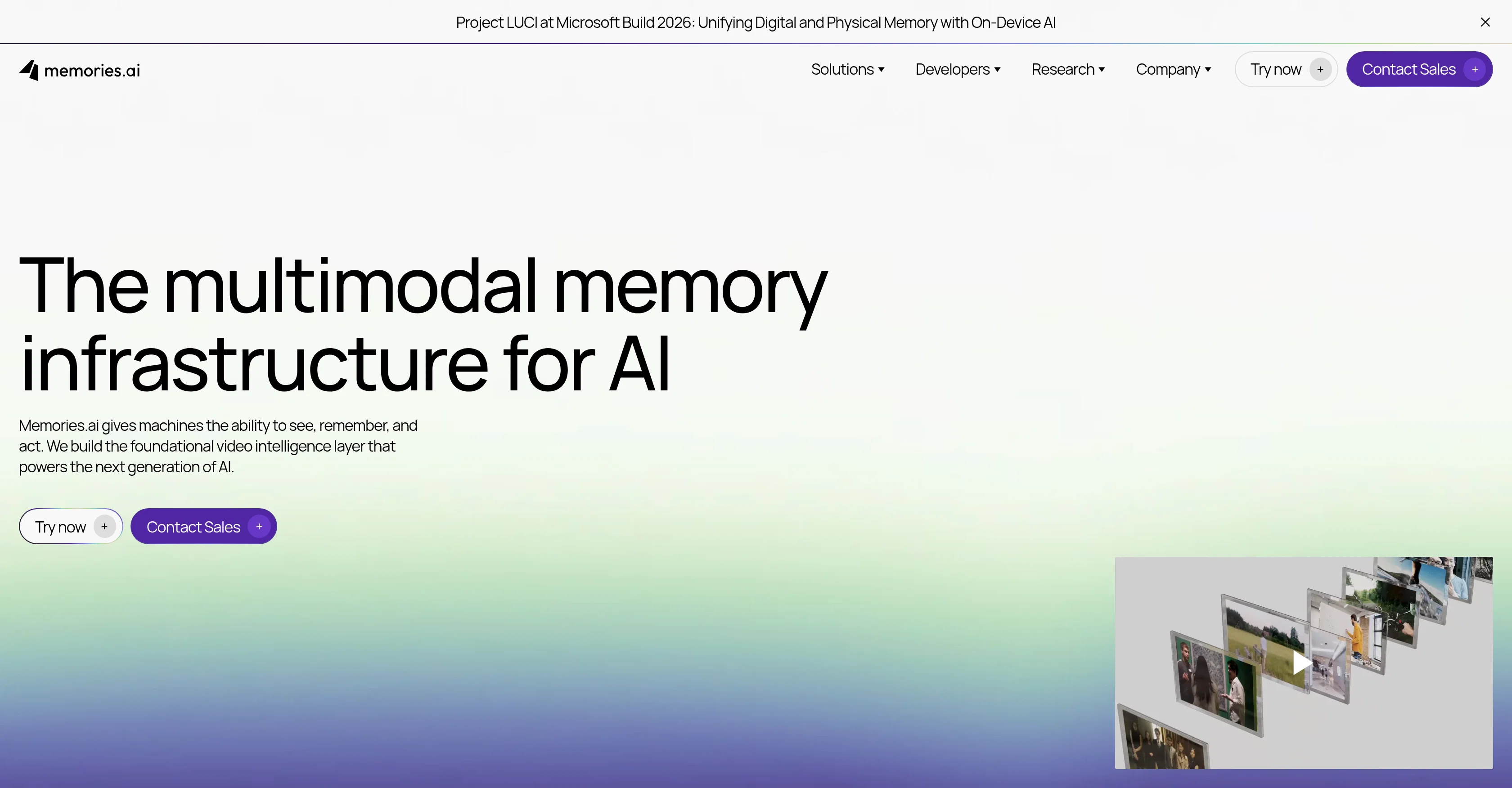 Memories.ai website