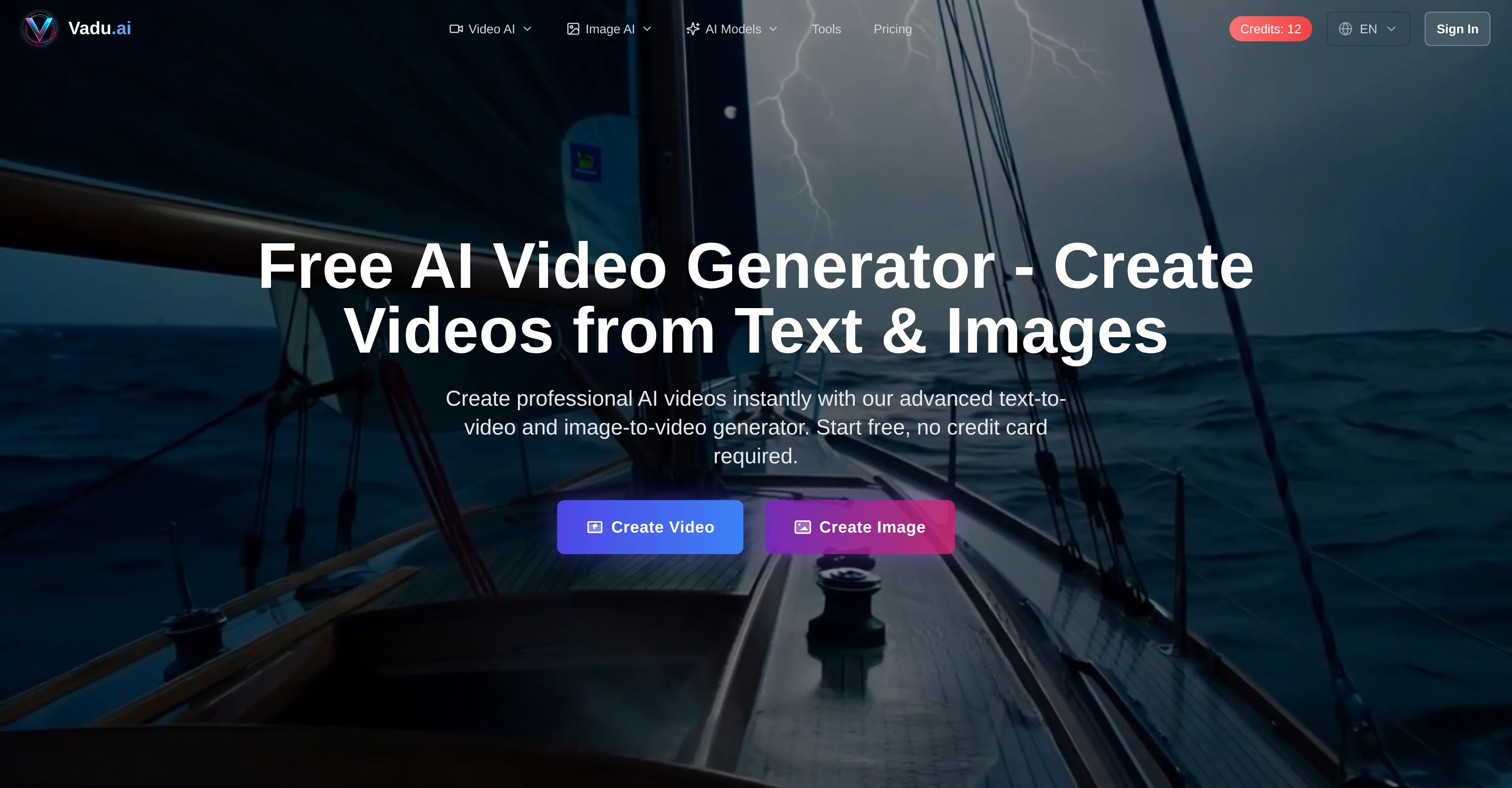 Vadu AI website