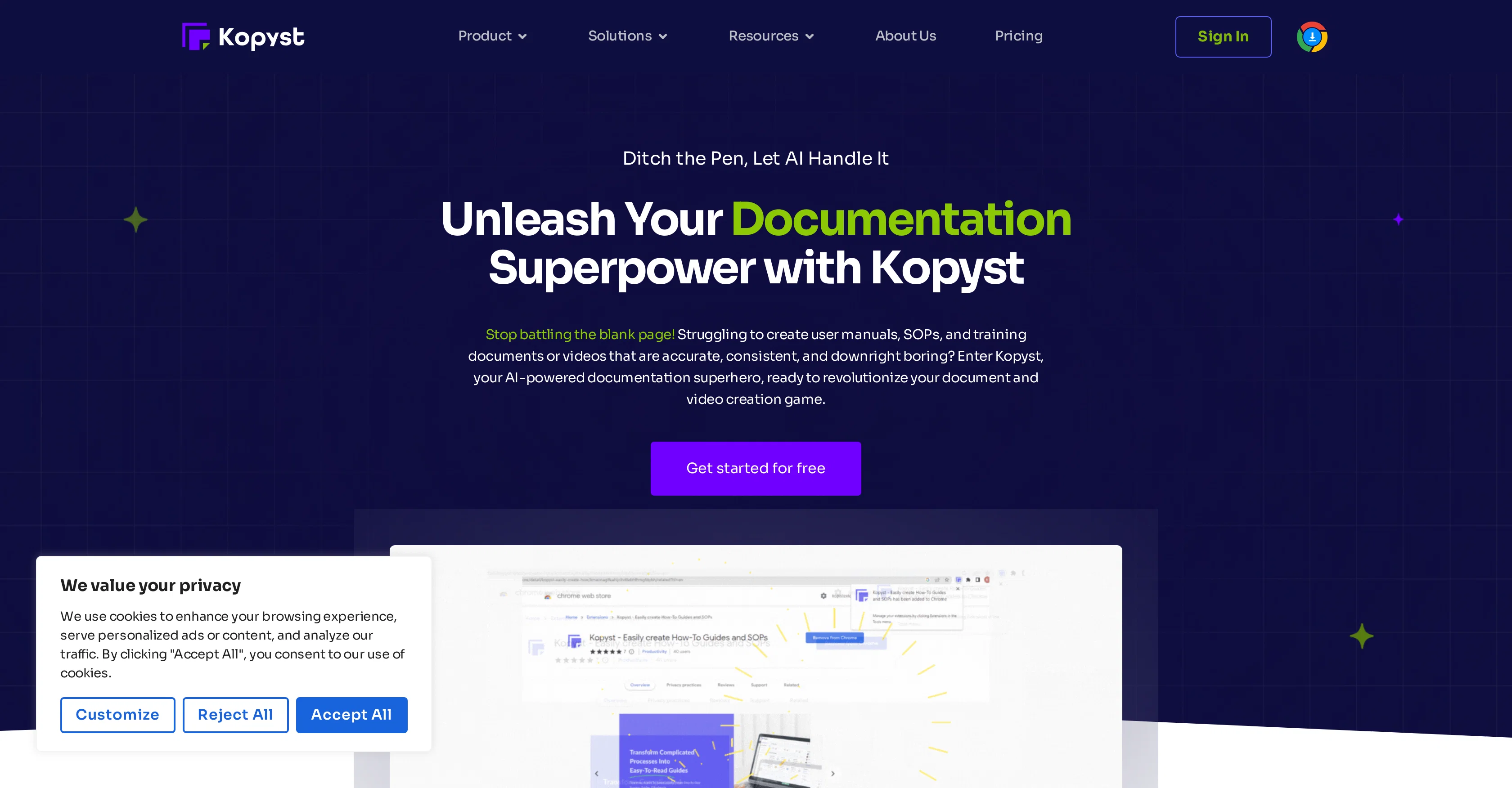 Kopyst website
