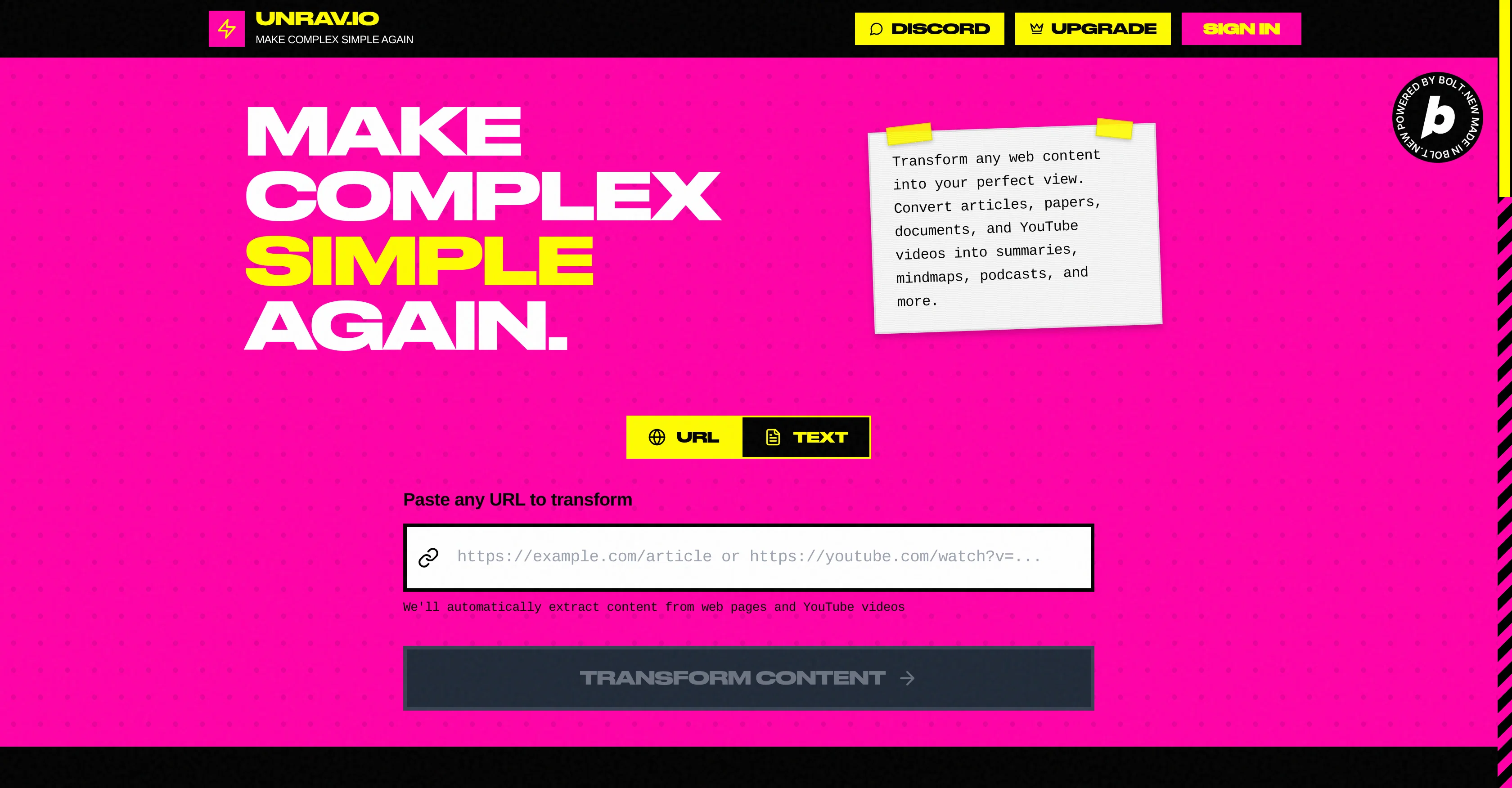 unrav.io website