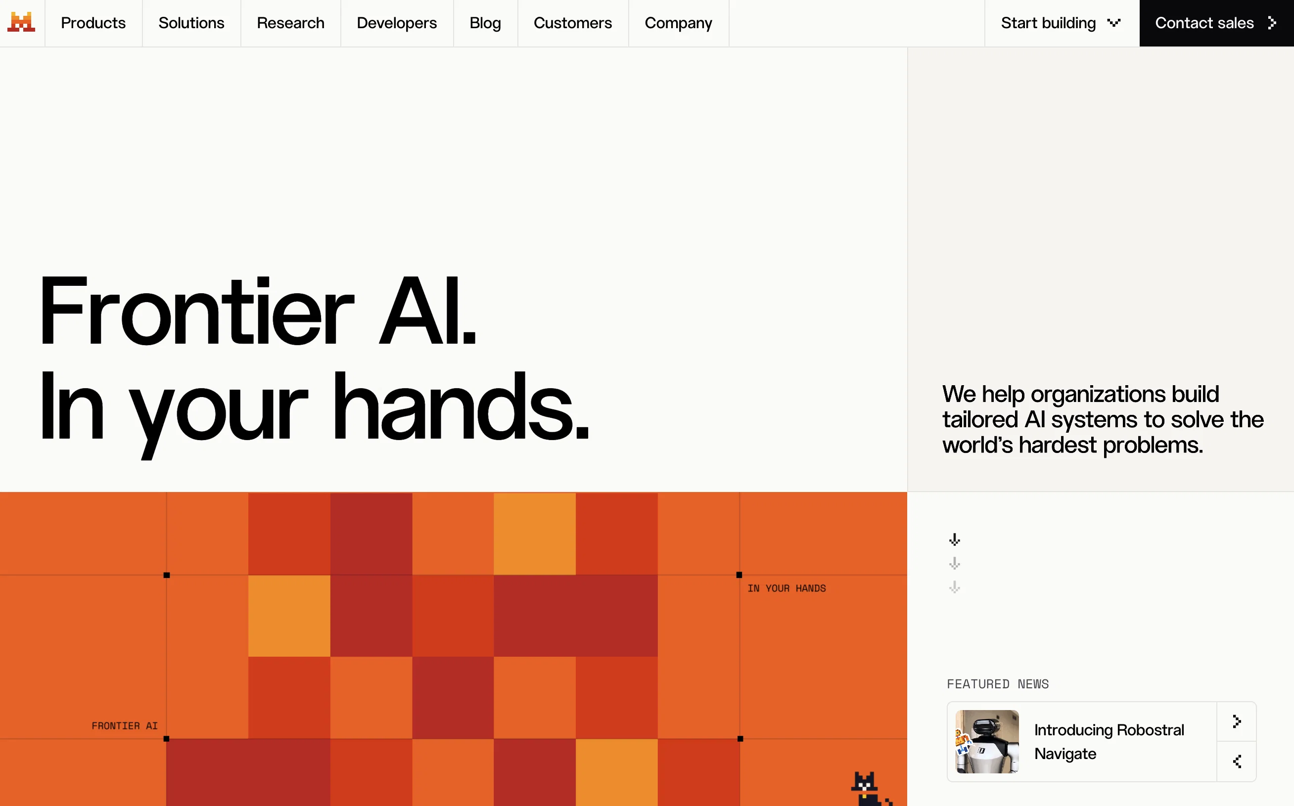 Mistral AI website