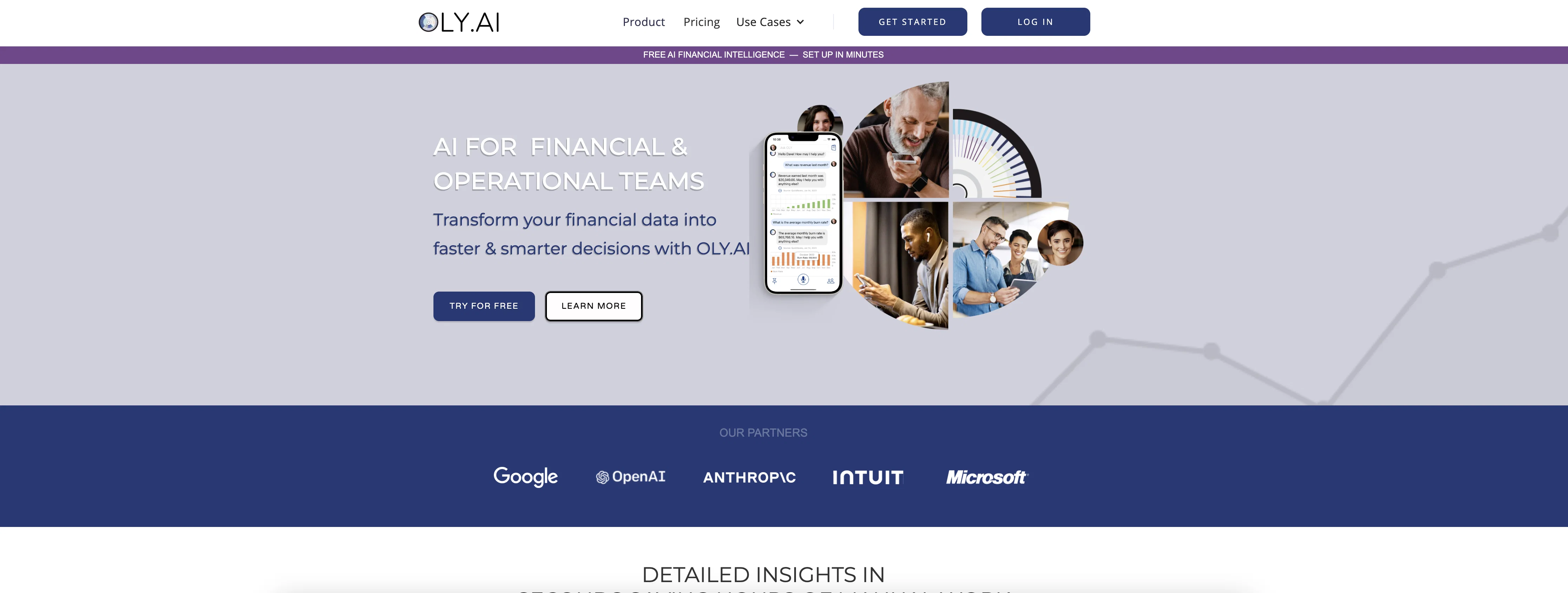 Oly AI website