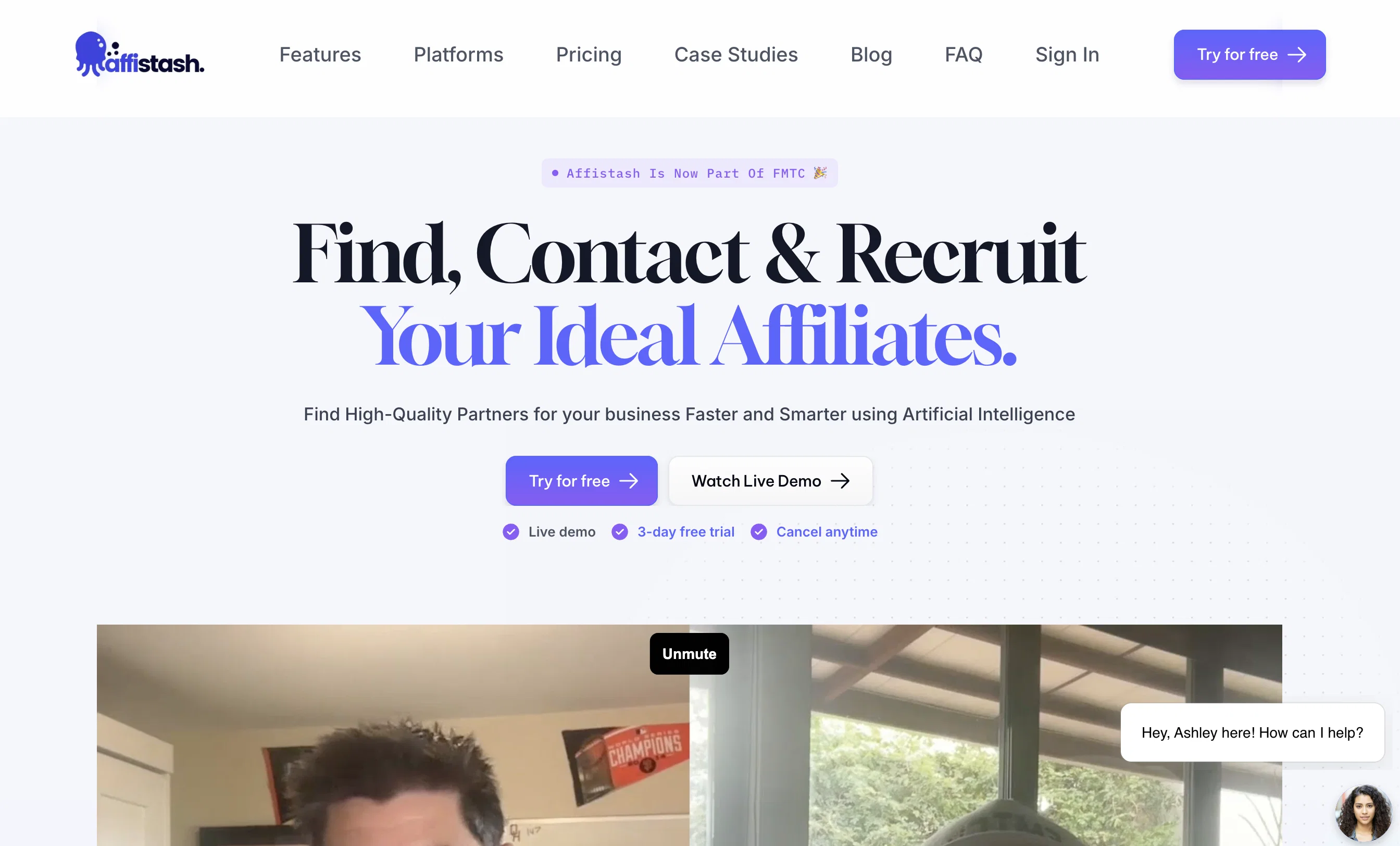 Affistash website