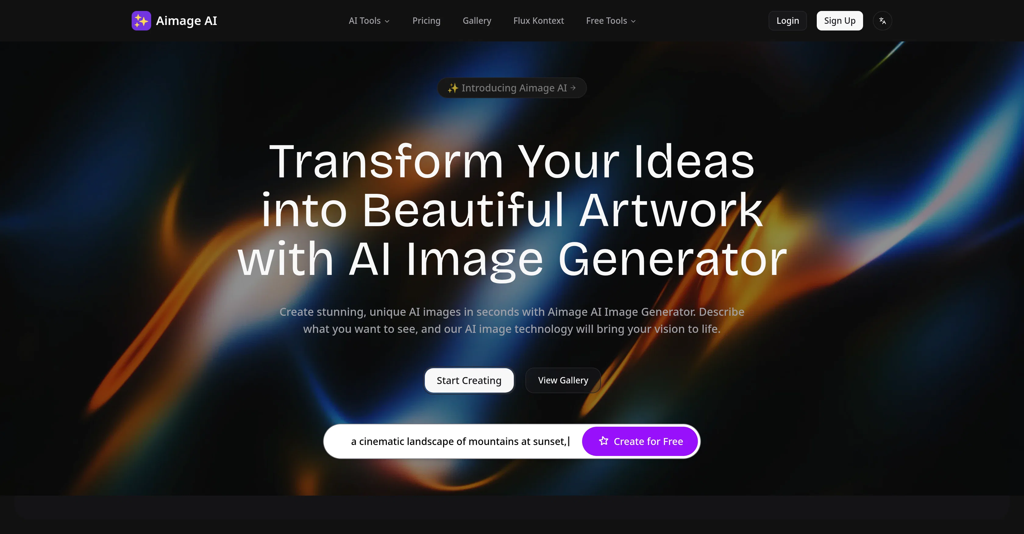 Aimage AI website