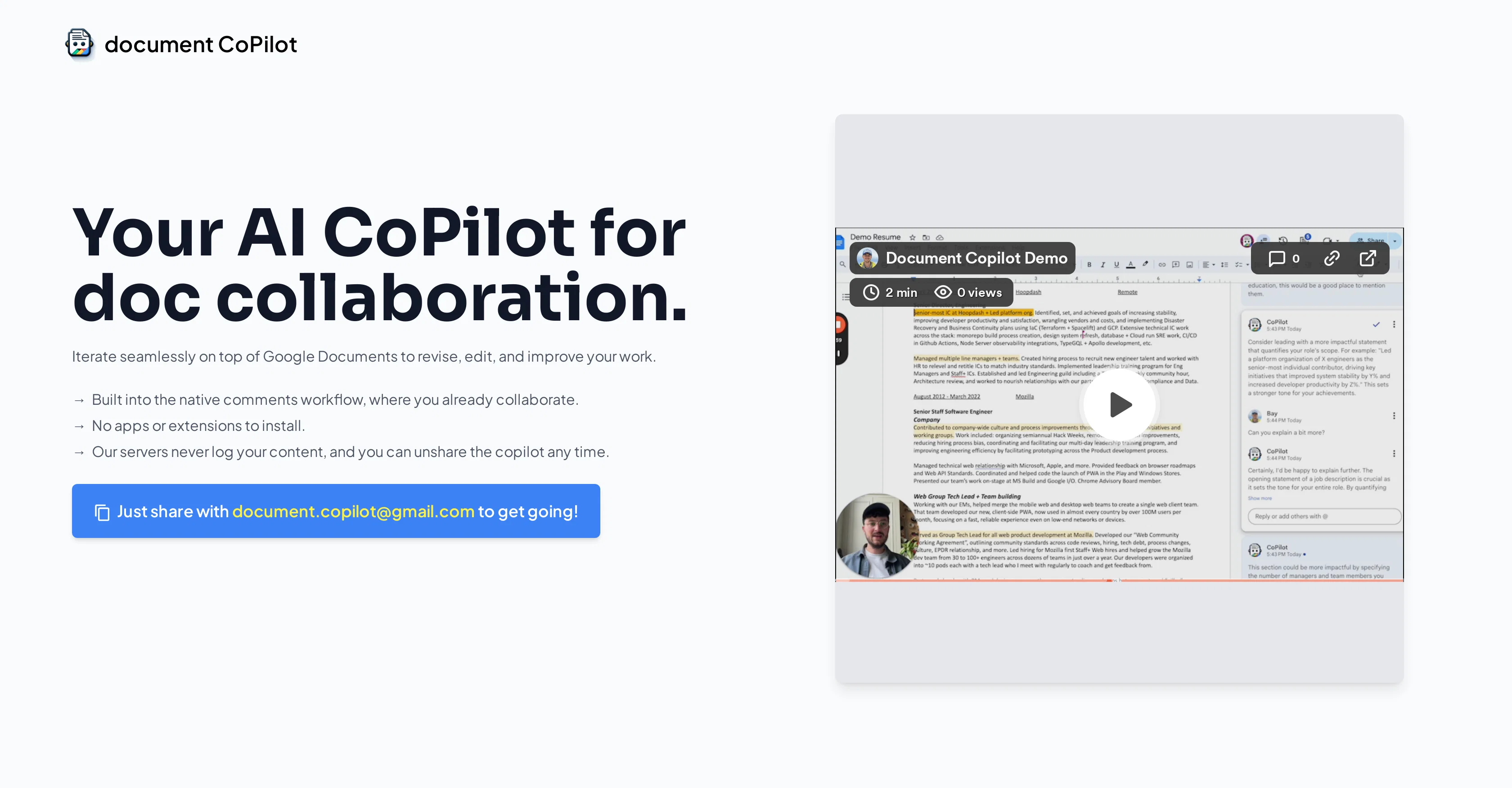 Document CoPilot website