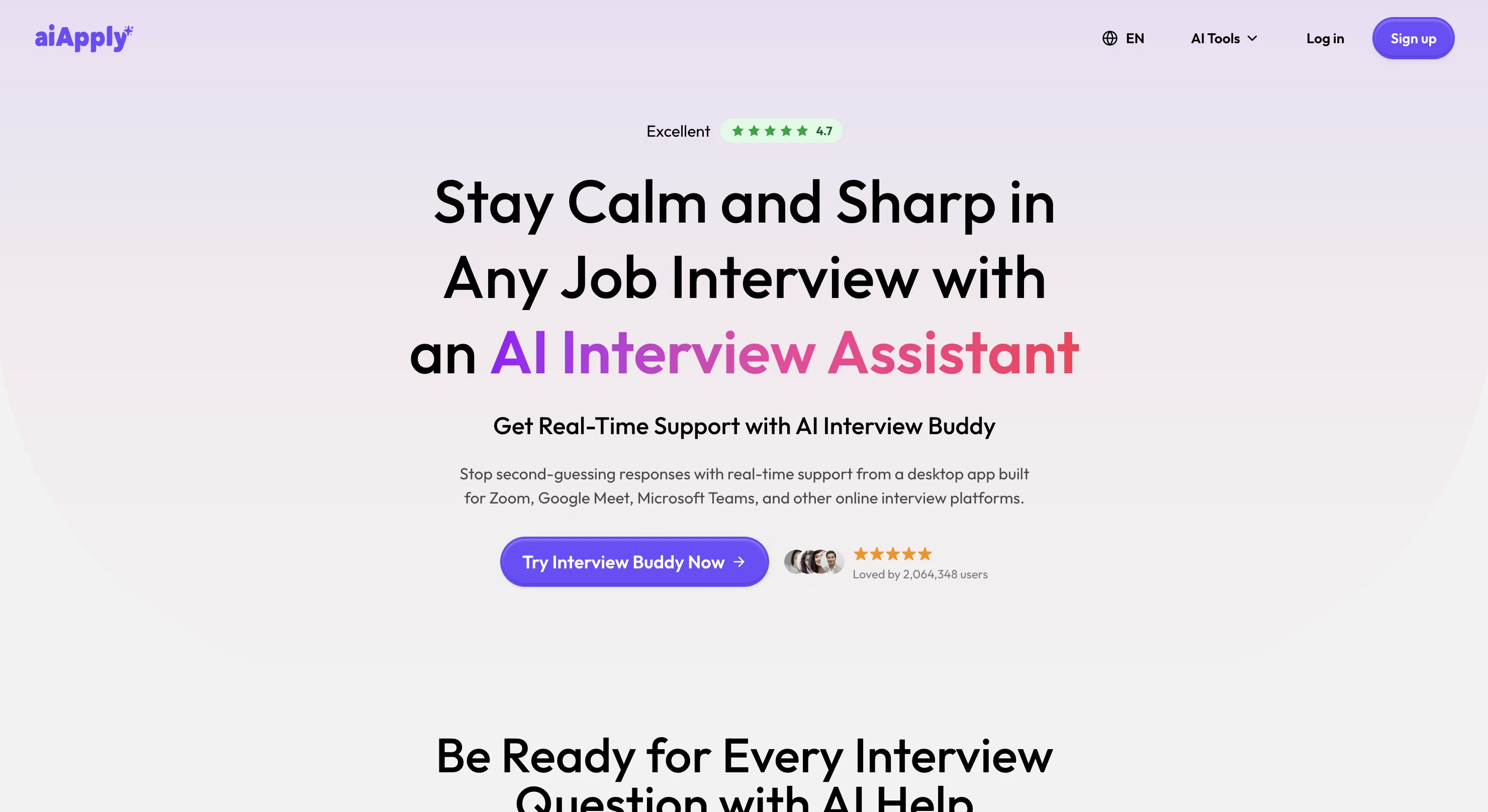 AI Interview Buddy website