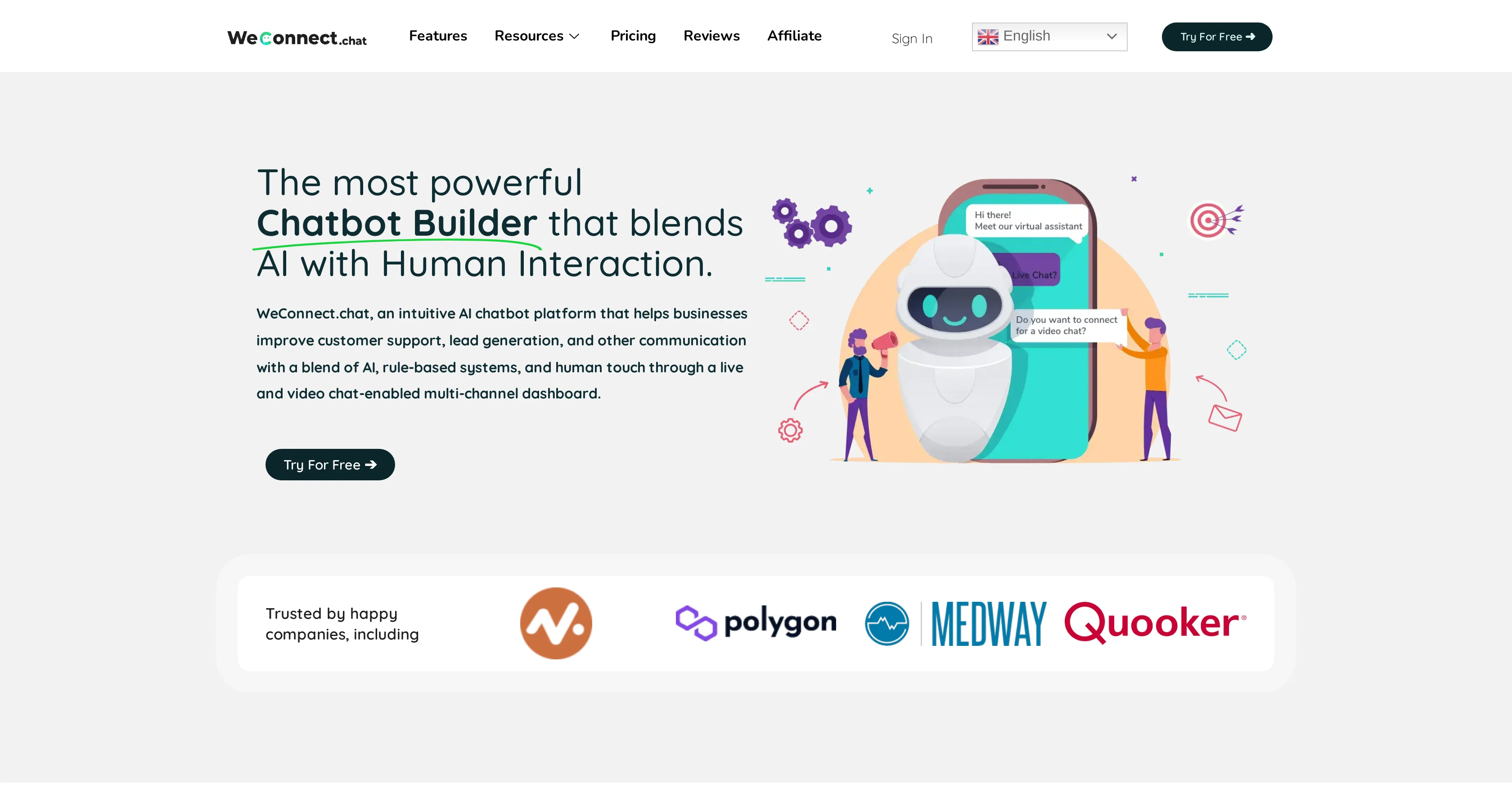 WeConnect.chat website