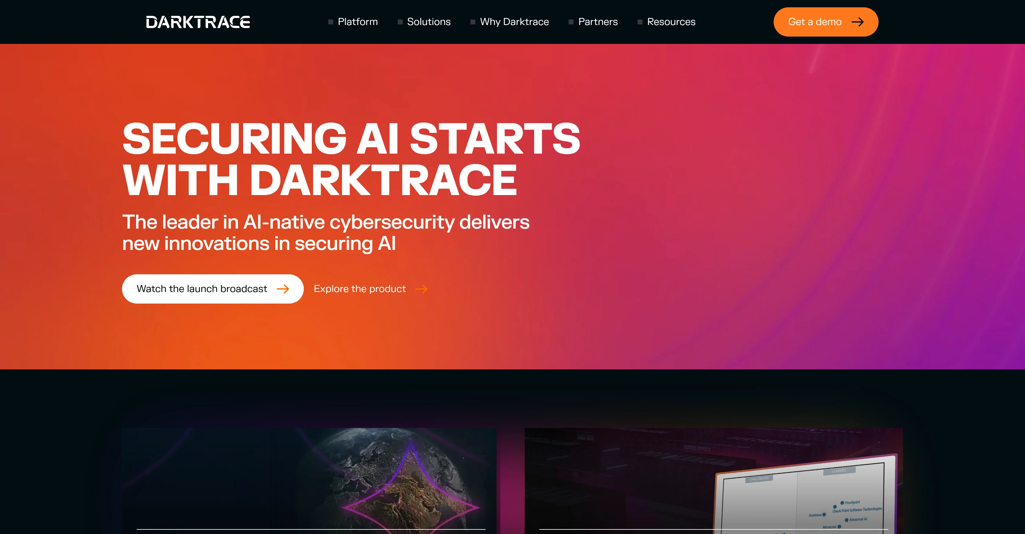 Darktrace website
