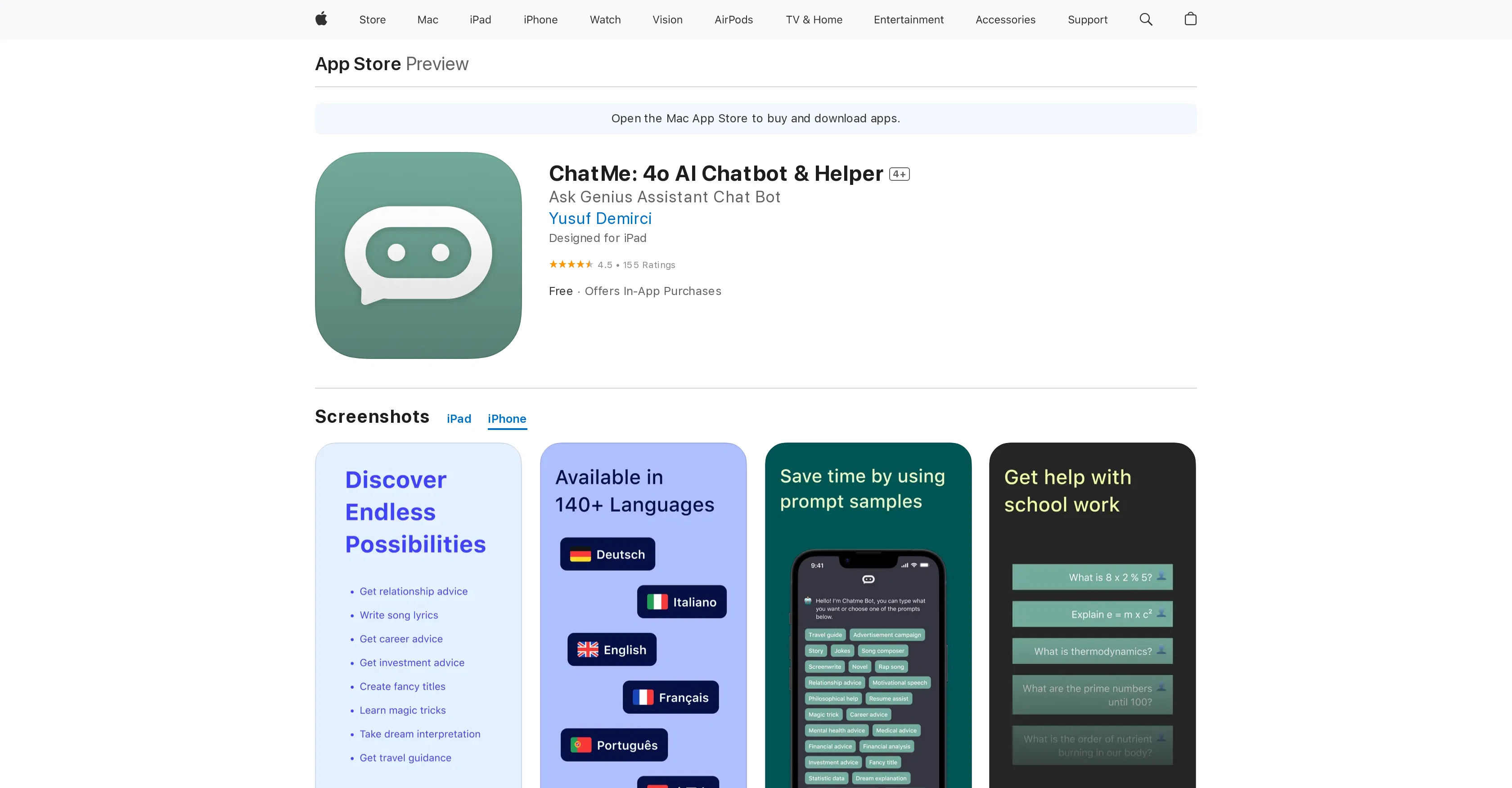 ChatMe website