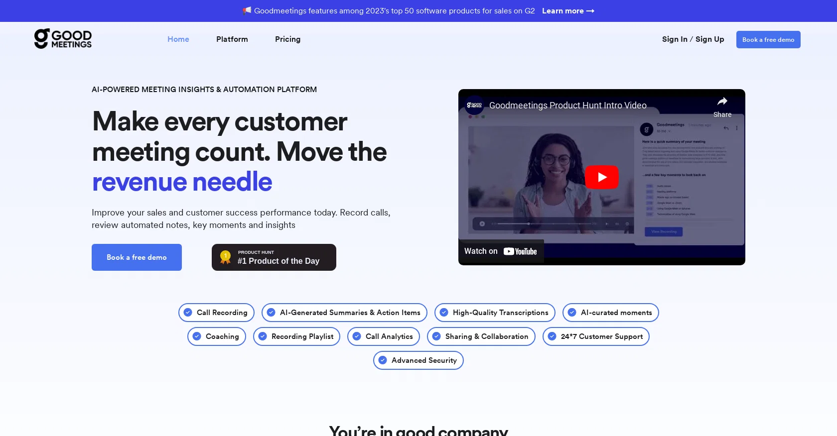 Goodmeetings website