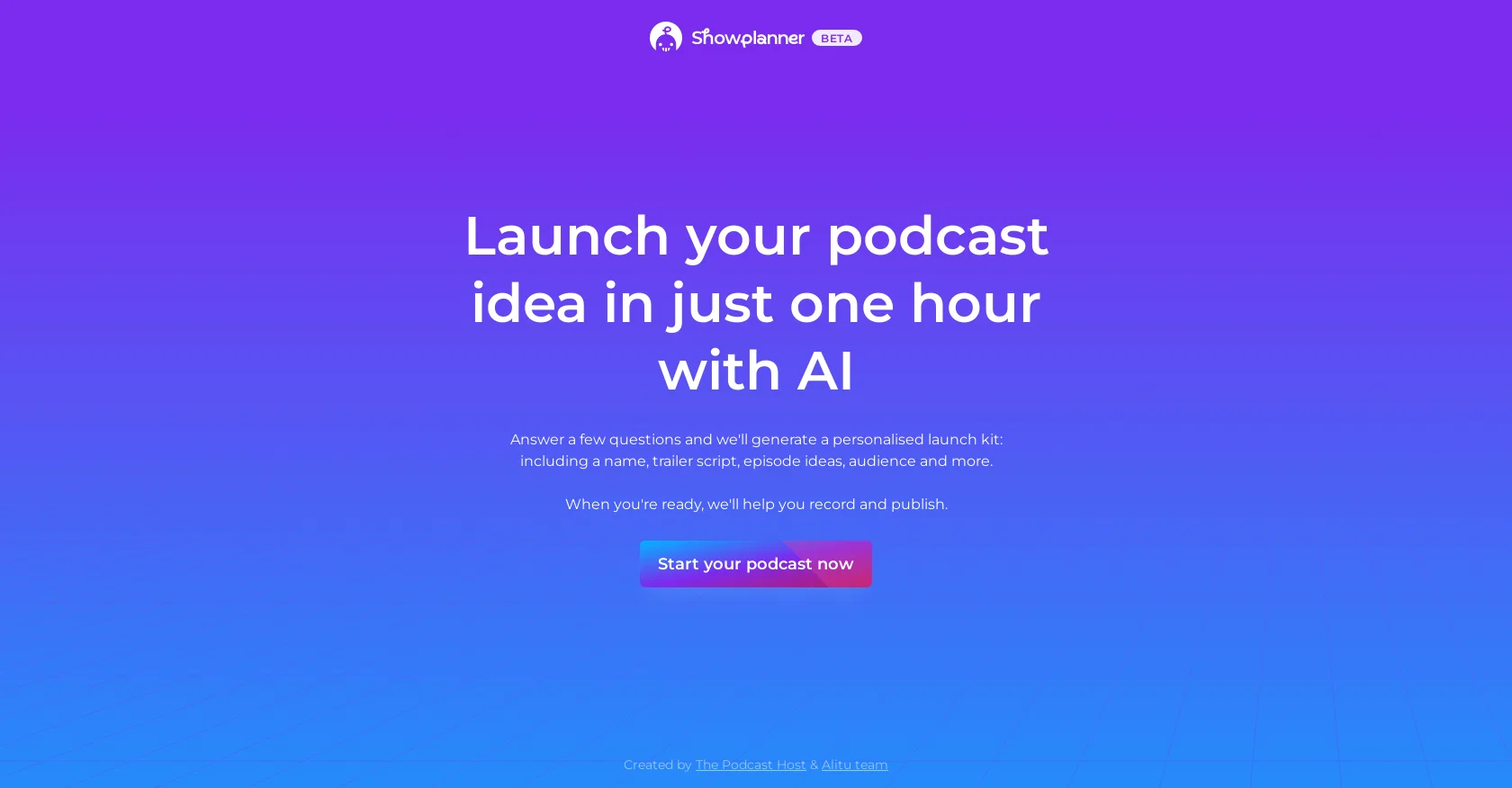 Alitu Showplanner website
