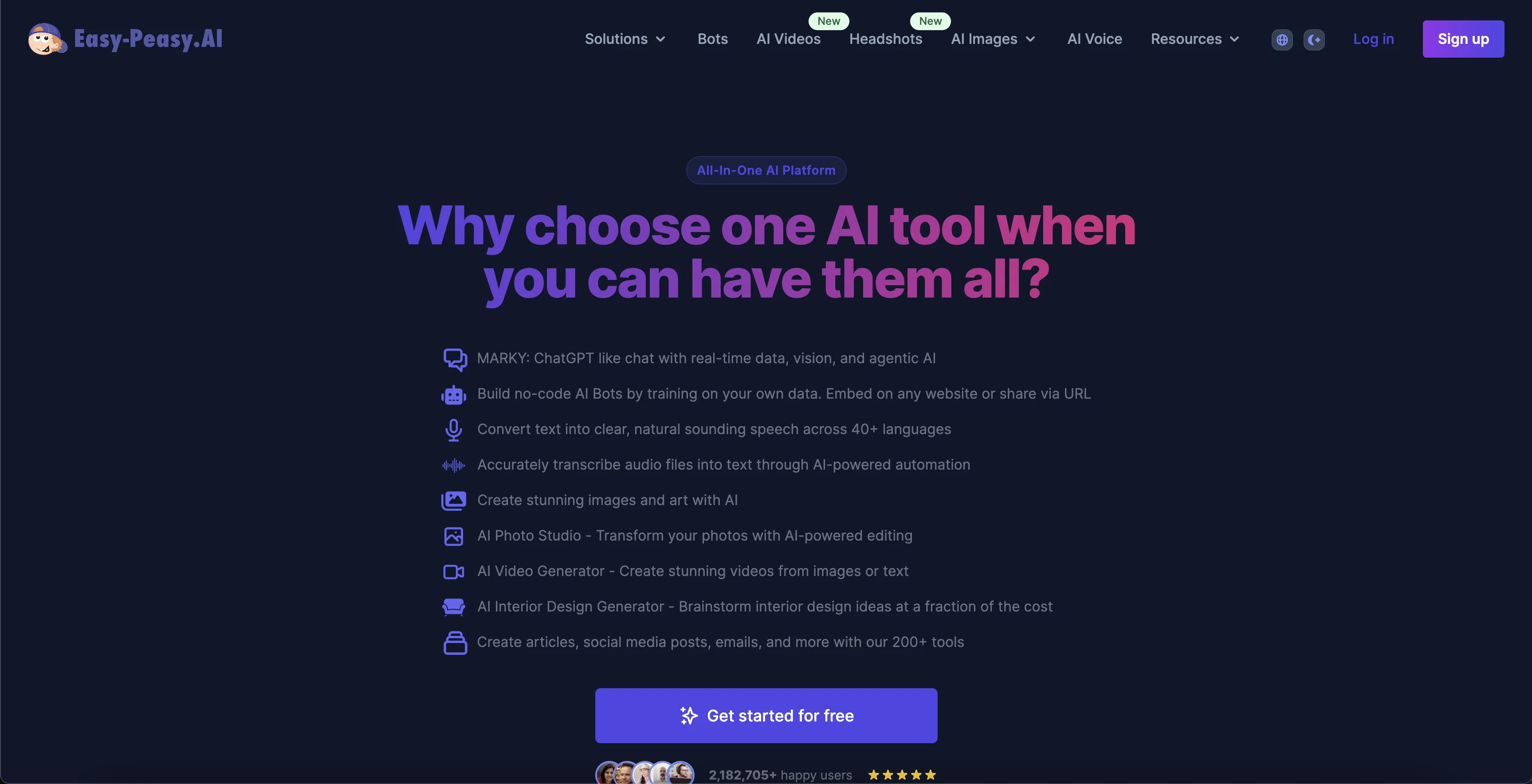 Easy-Peasy.AI website