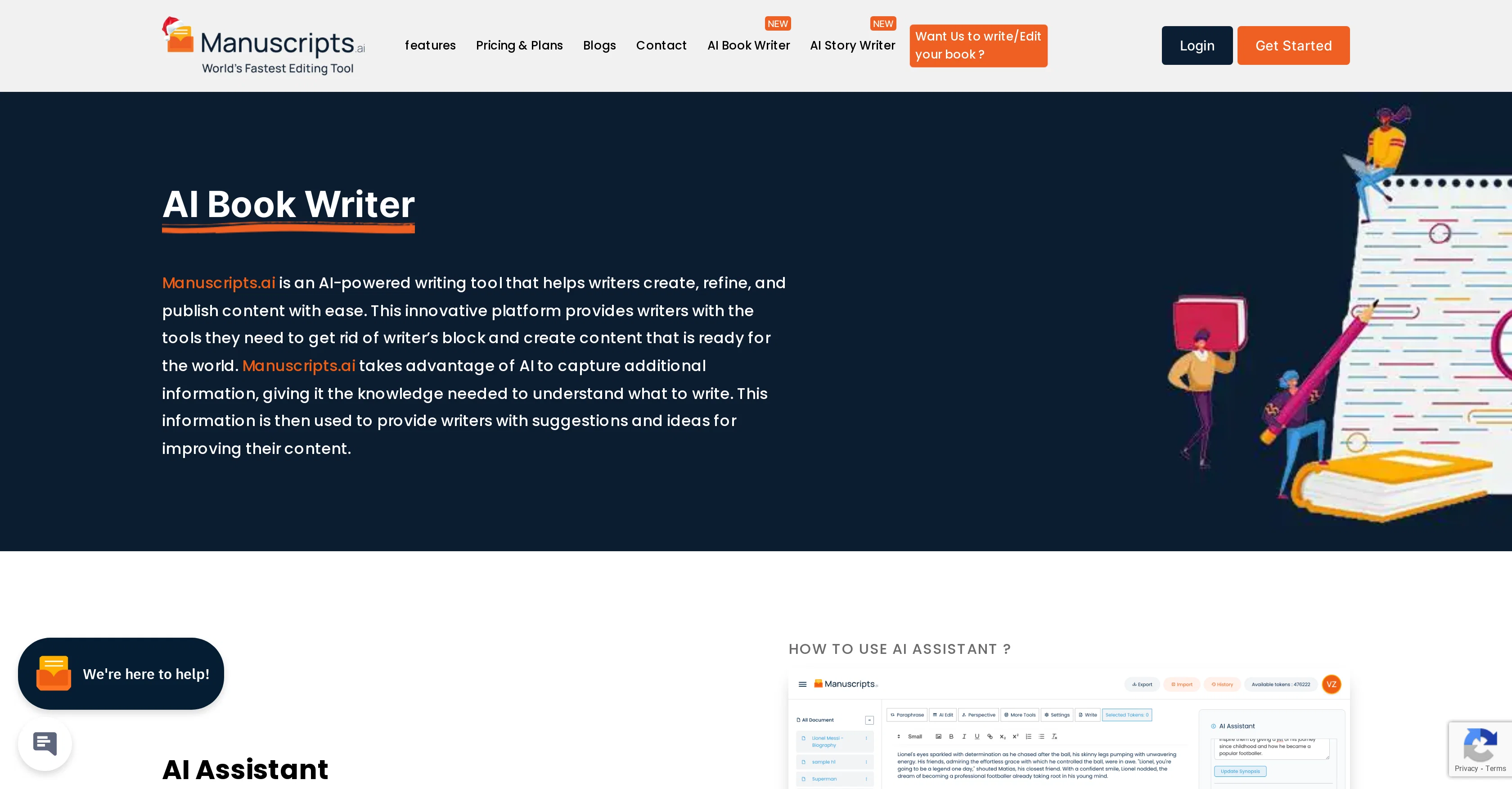 ManuscriptsAI website