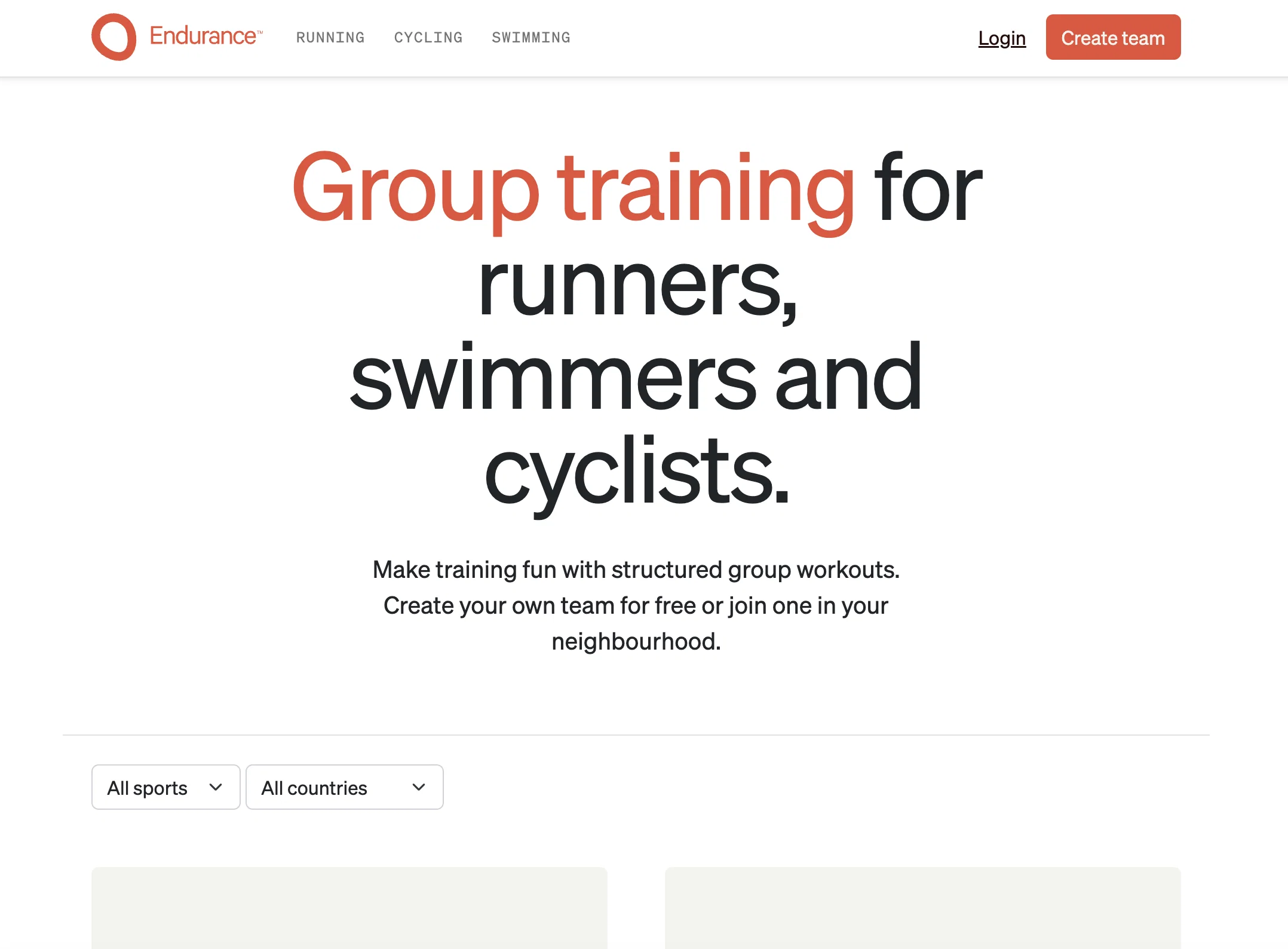 Endurance website